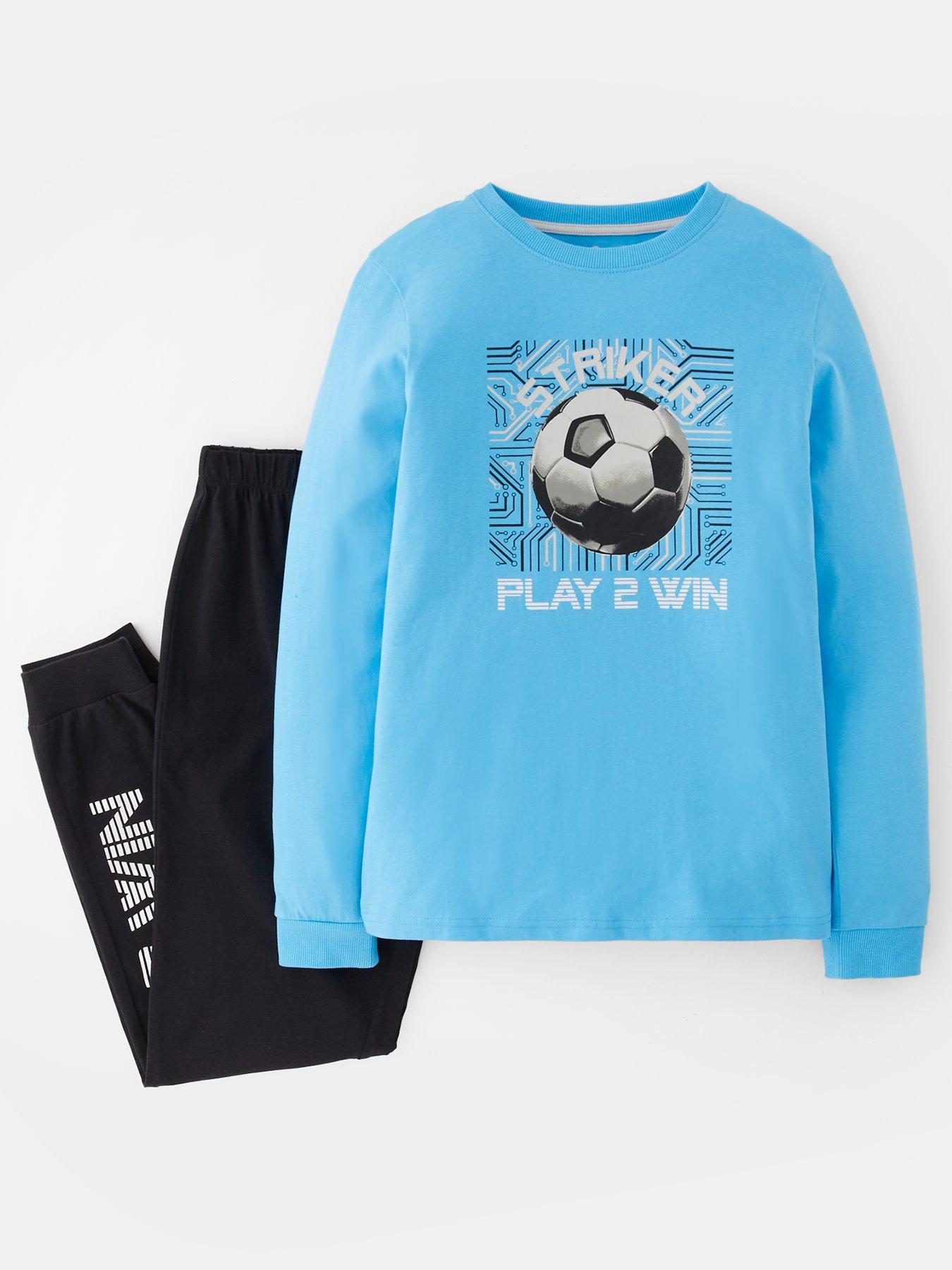 Image 2 of 5 of The Very Collection Boys 3 Pack Football Pyjamas - Multi