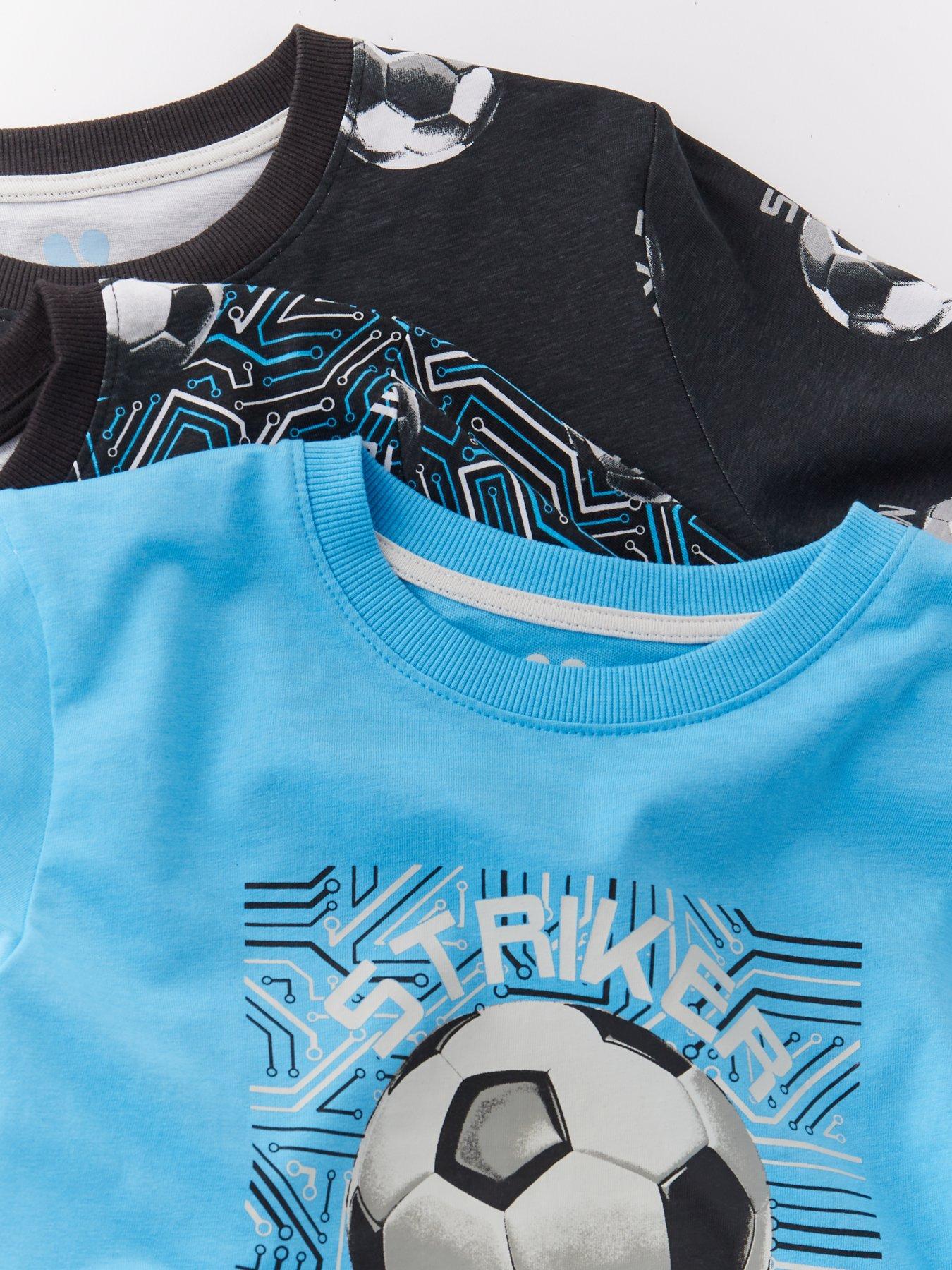 Image 5 of 5 of The Very Collection Boys 3 Pack Football Pyjamas - Multi