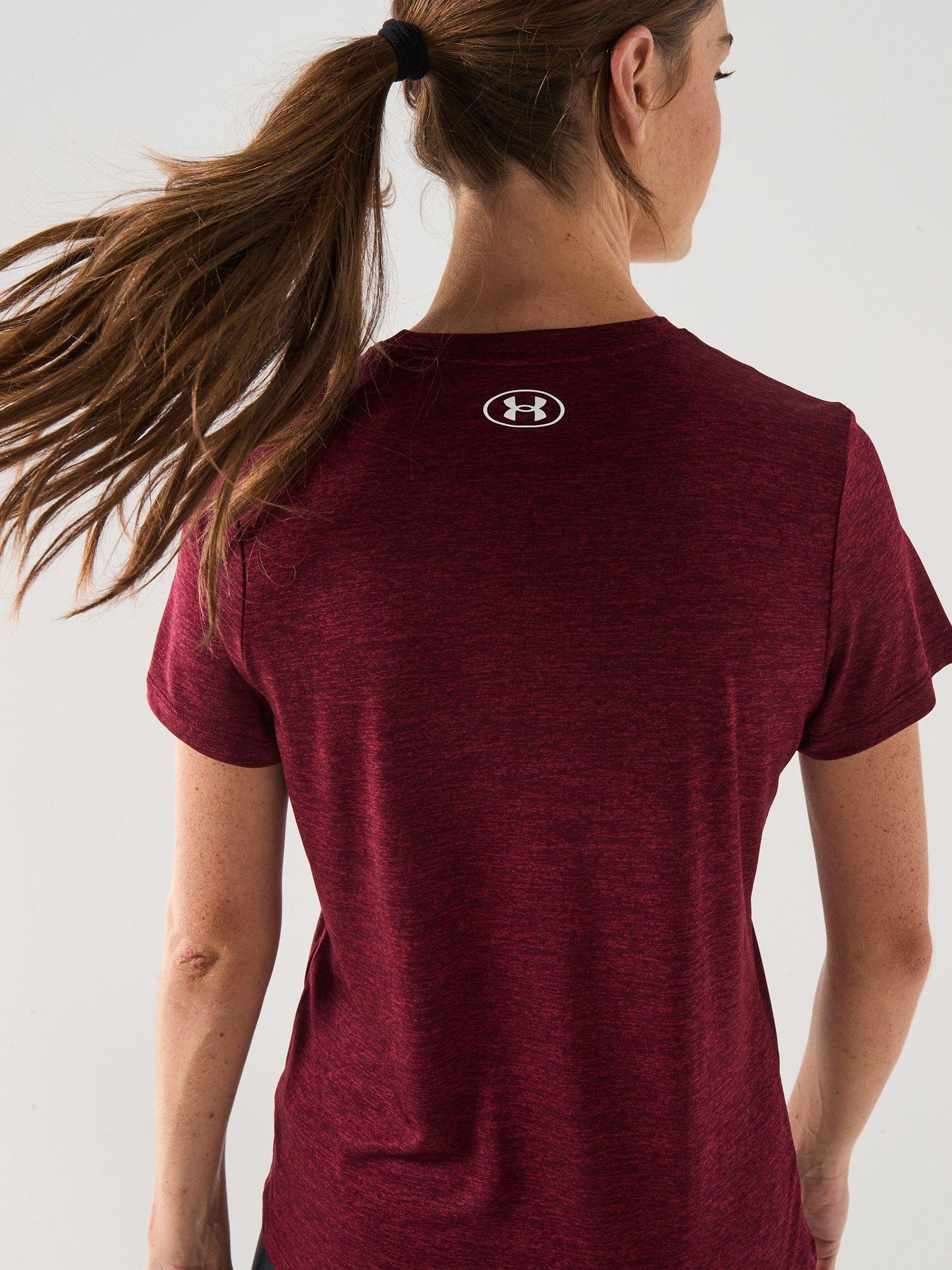 Image 2 of 6 of UNDER ARMOUR Womens Training Tech Twist T-Shirt - Burgundy