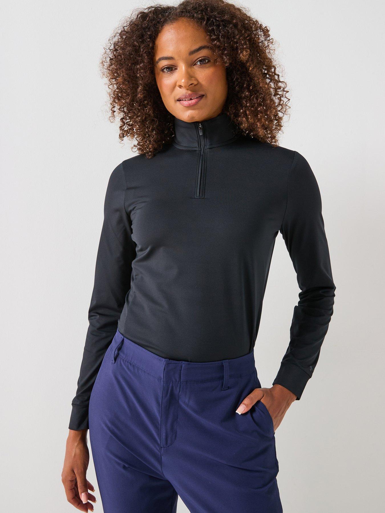UNDER ARMOUR Womens Golf Drive 1/4 Zip Top - Black