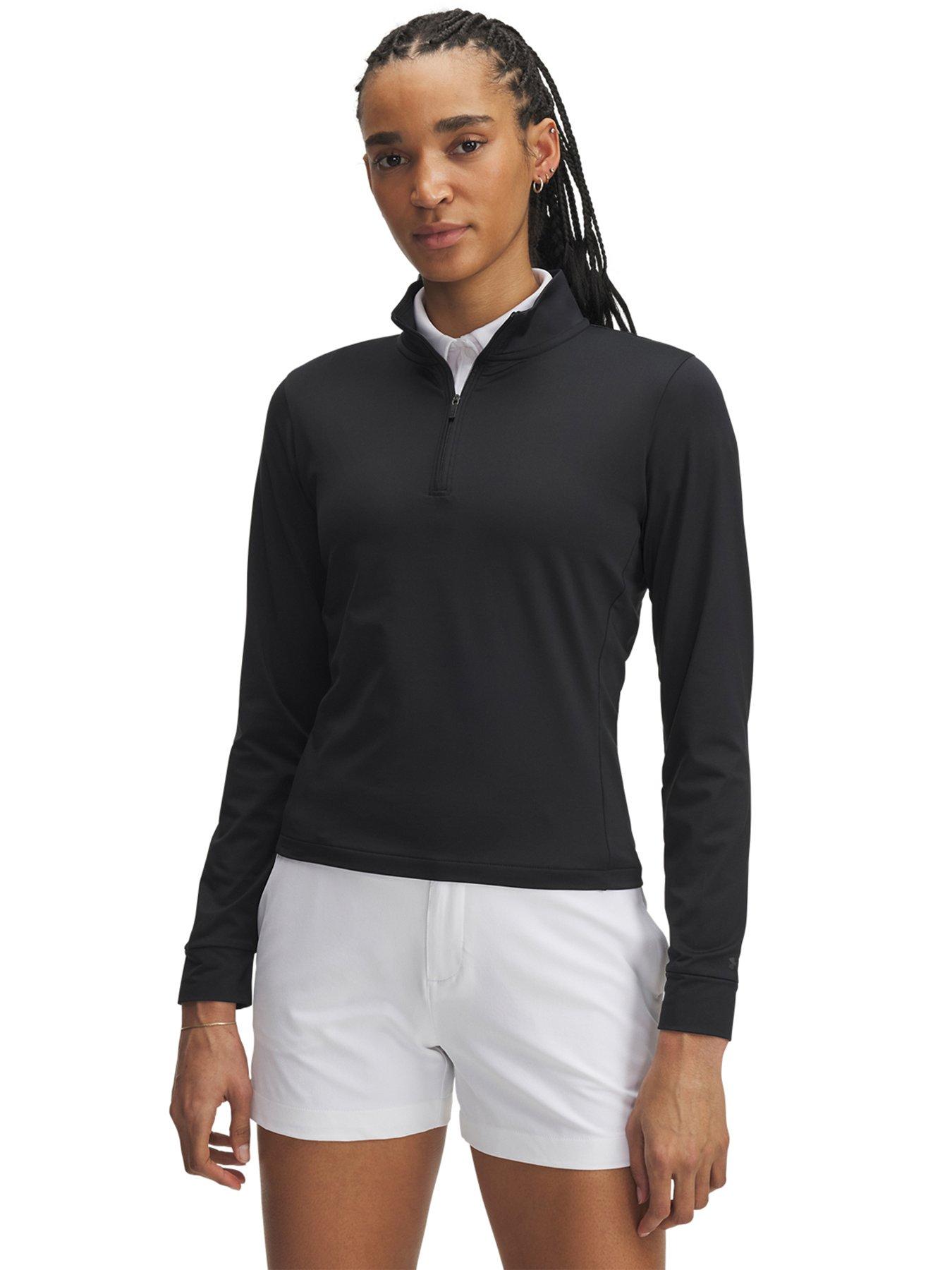 undefined Womens Golf Drive 1/4 Zip Top - Black