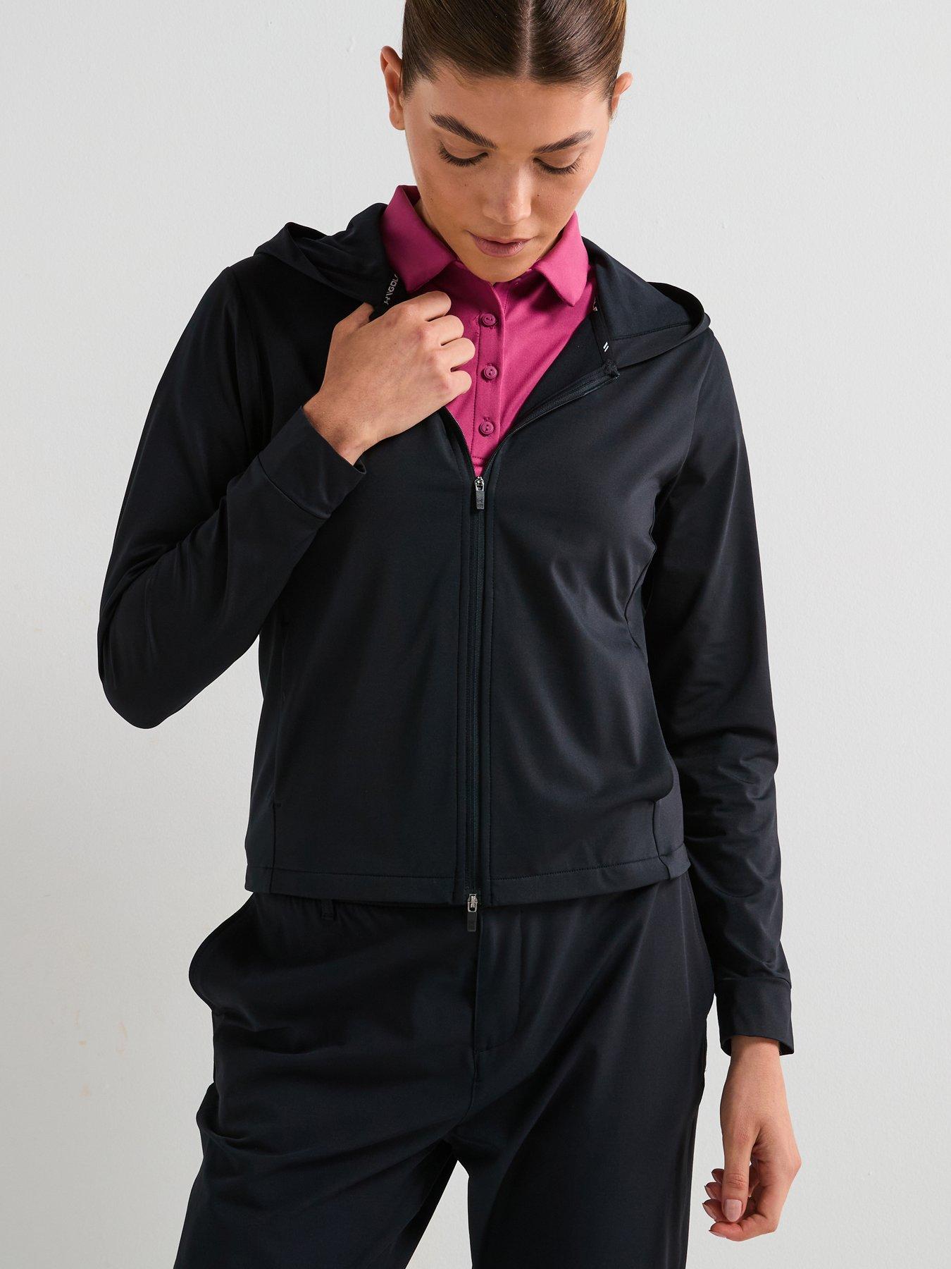 undefined Womens Golf Drive Full Zip Hoodie - Black