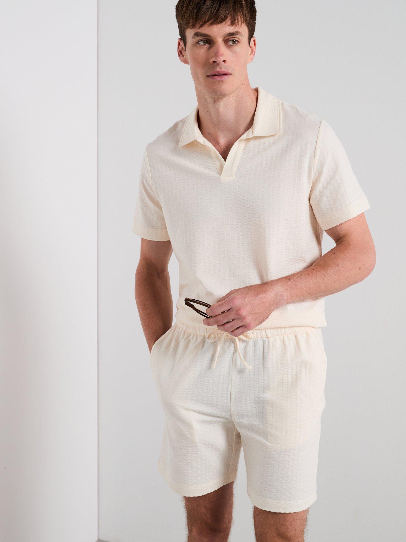 undefined Sershort Textured Shorts - Light Beige