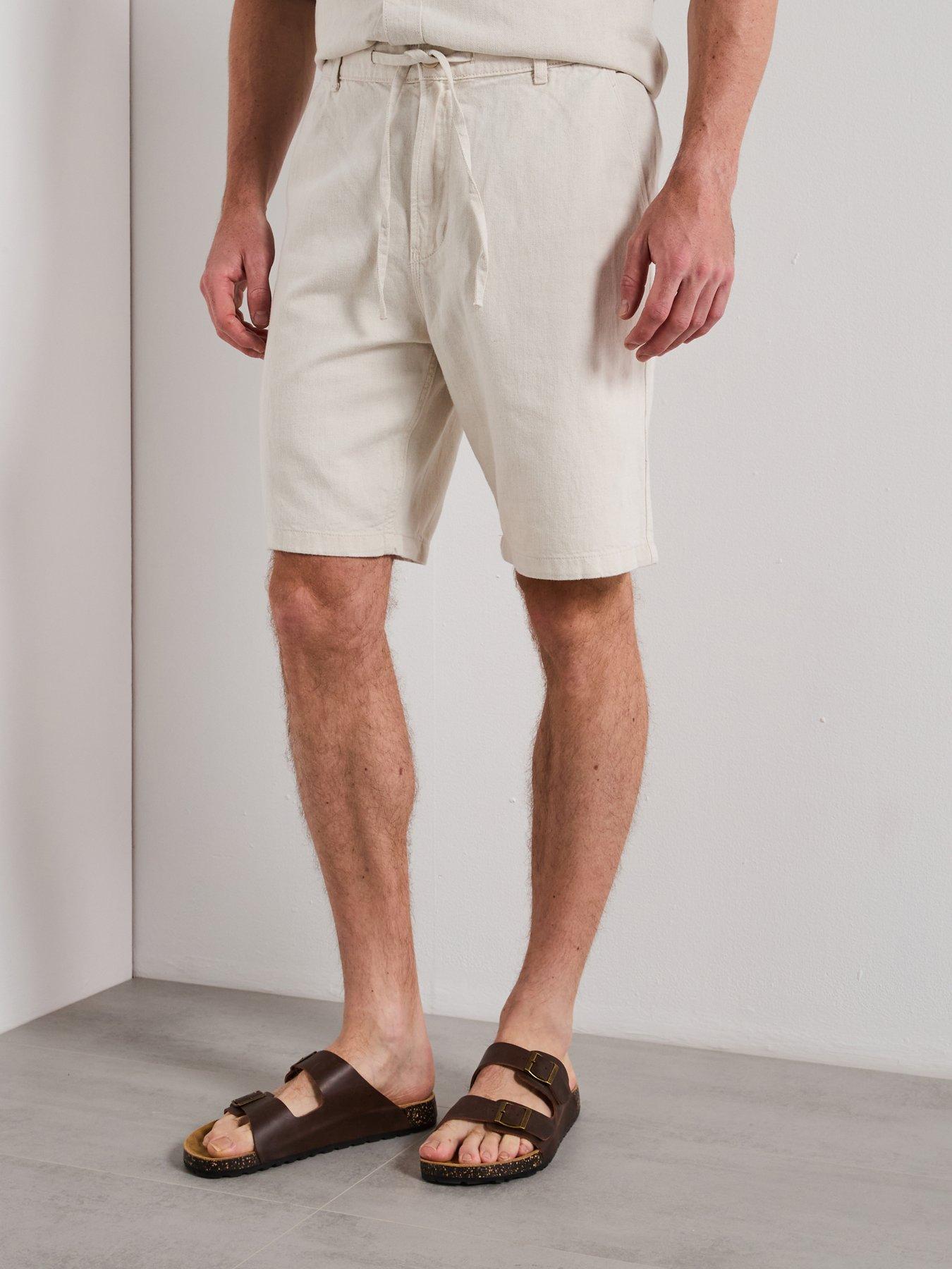 Mango Guido Tie Waist Bermuda Shorts - Light Beige