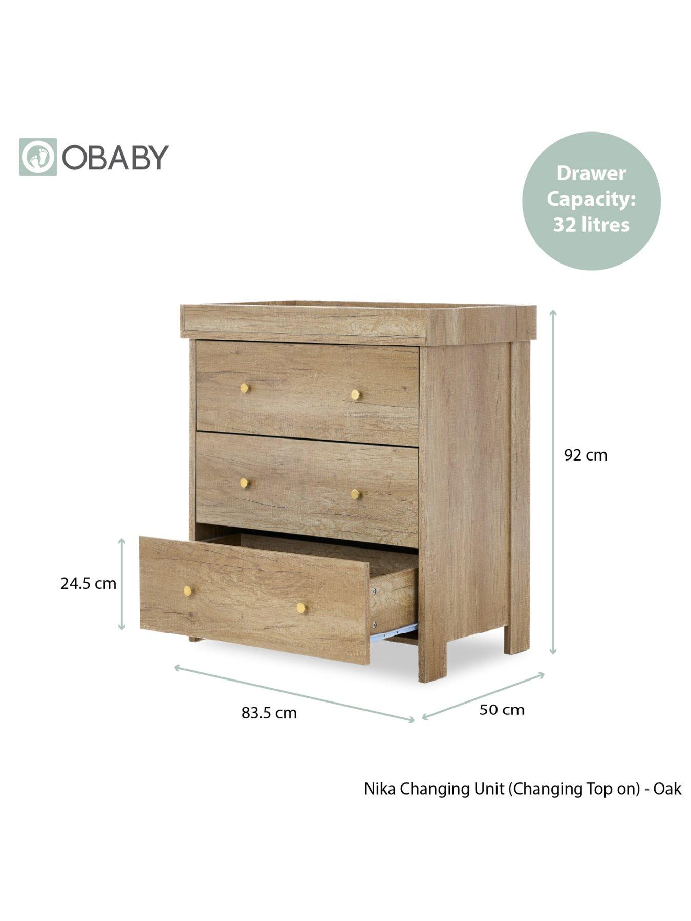 Image 4 of 7 of Obaby Nika 2 Piece Room Set &amp; Under Drawer - Oak