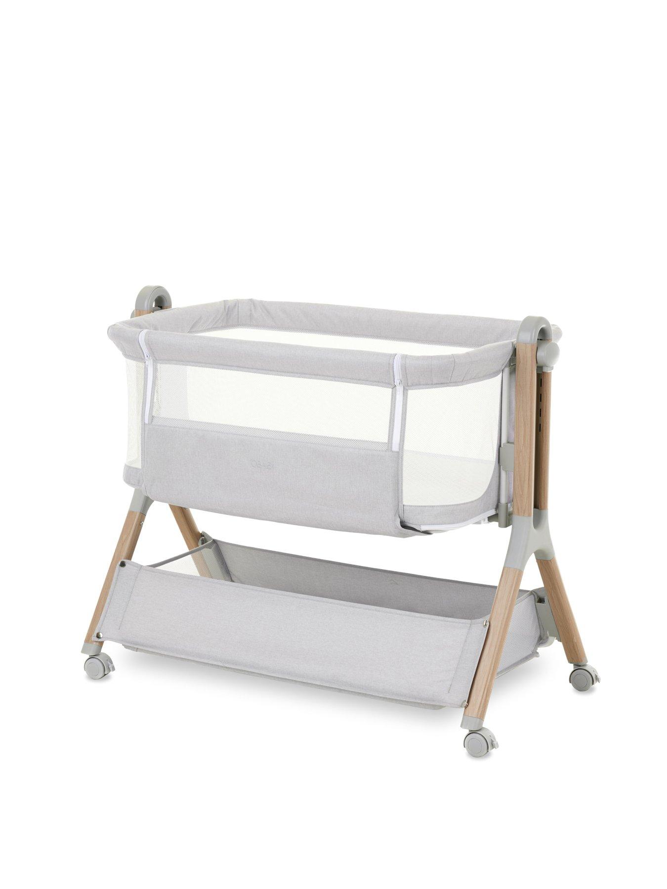undefined Obaby Bedside Crib - Grey
