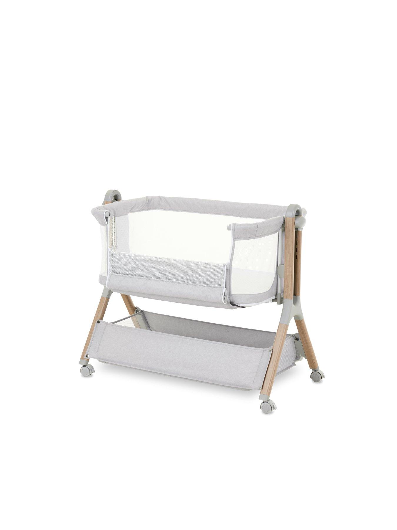 Image 5 of 7 of Obaby Bedside Crib - Grey