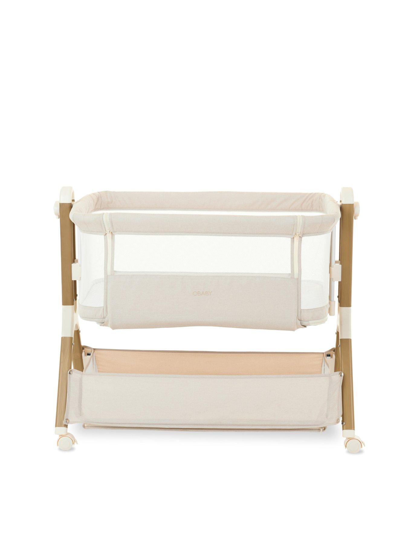 undefined Obaby Bedside Crib - Oatmeal