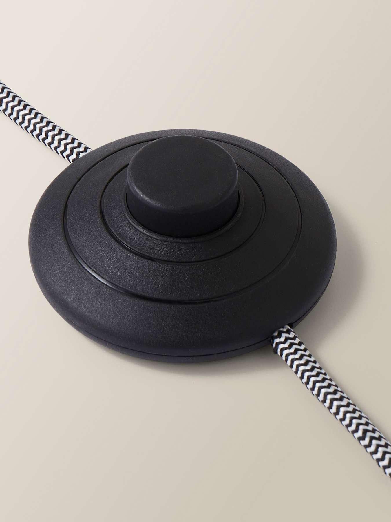 Image 4 of 6 of ValueLights Tavel Matte Black Floor Lamp With Table And Black Shade