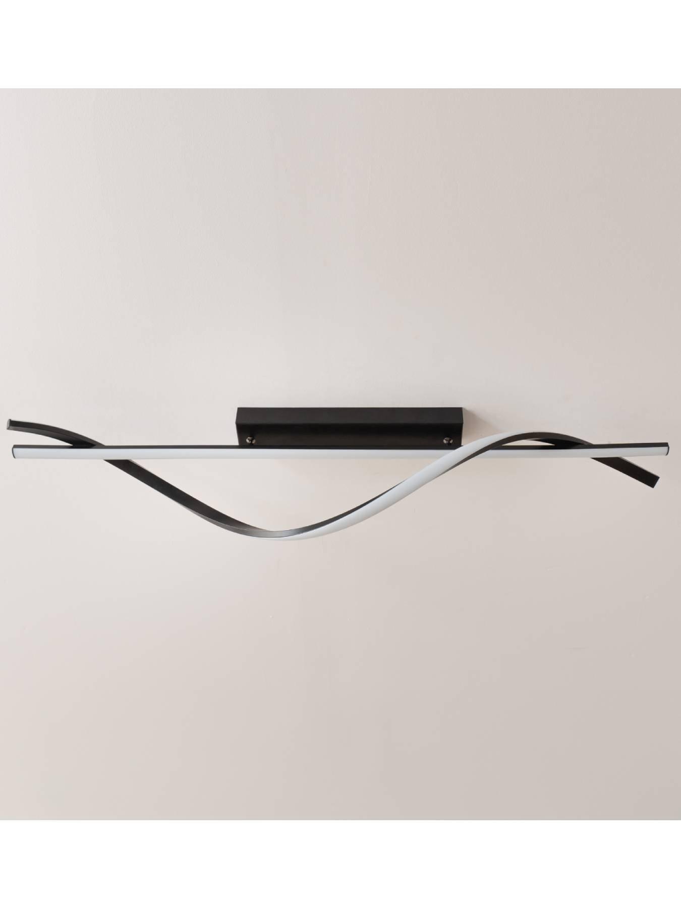 ValueLights Infinity Matte Black Twist Drop Bar Led Ceiling Pendant ...