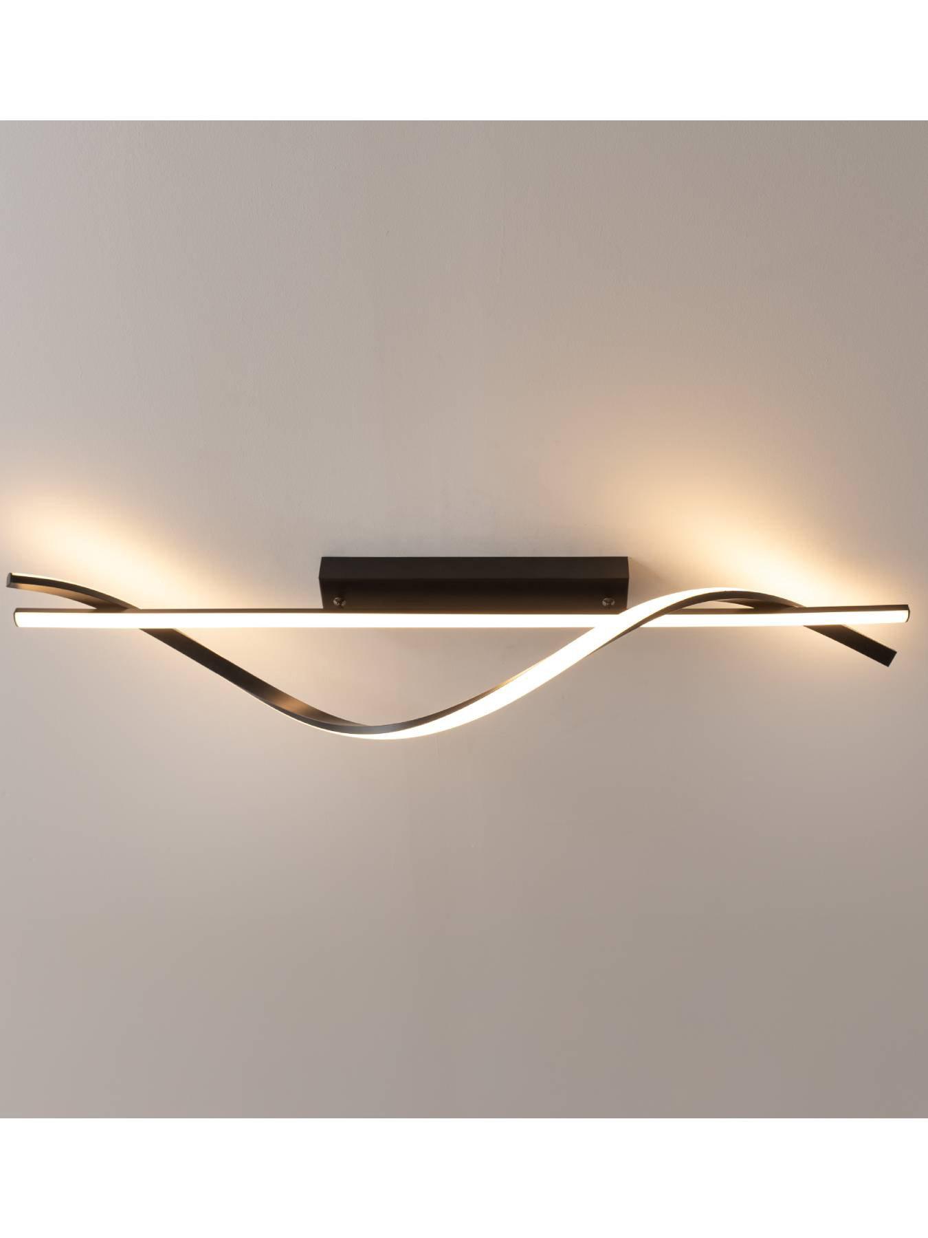 ValueLights Infinity Matte Black Twist Drop Bar Led Ceiling Pendant ...