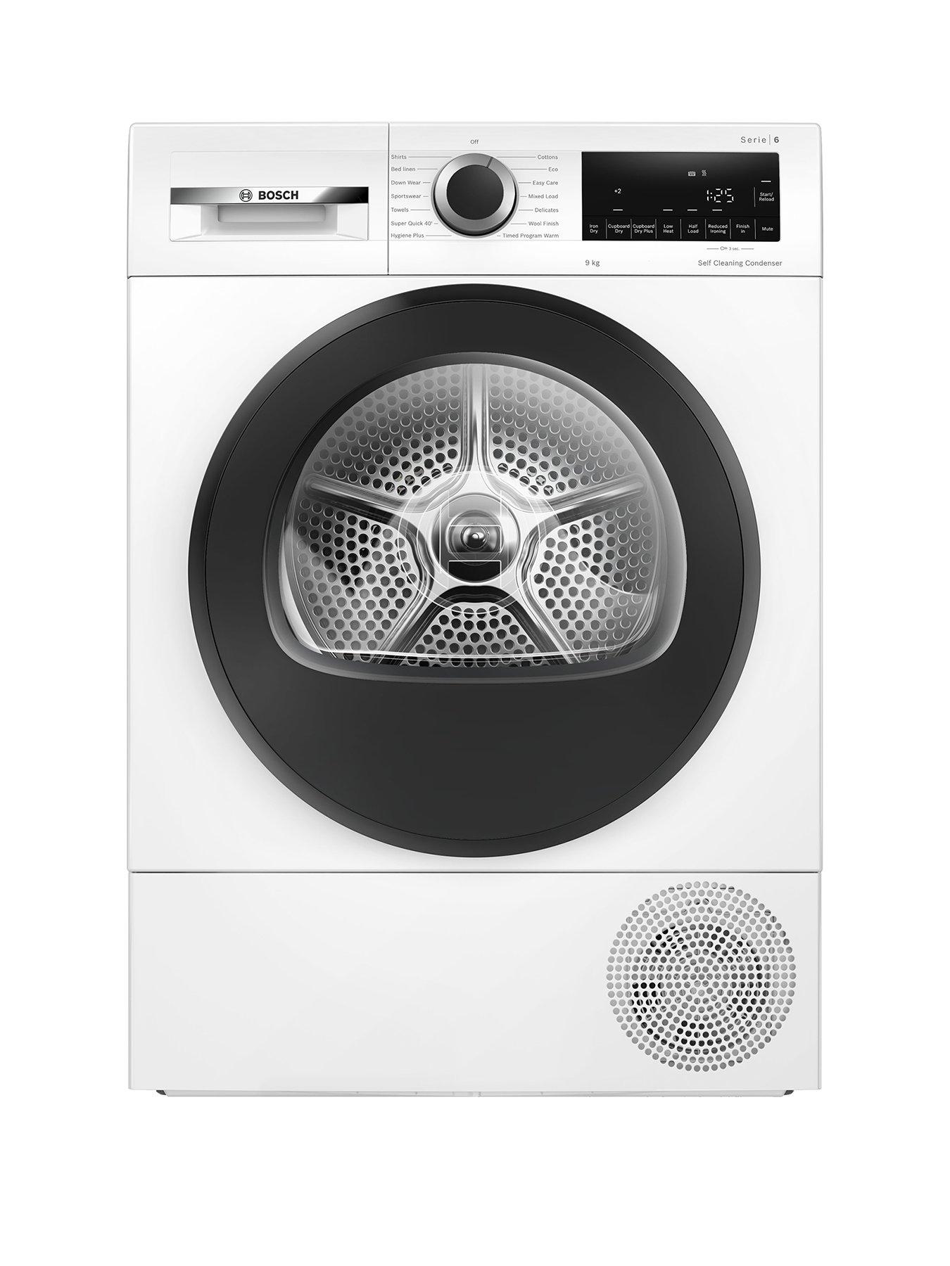 Bosch WQG24502GB 9kg Load, Heat Pump Tumble Dryer - White - A++ Rated