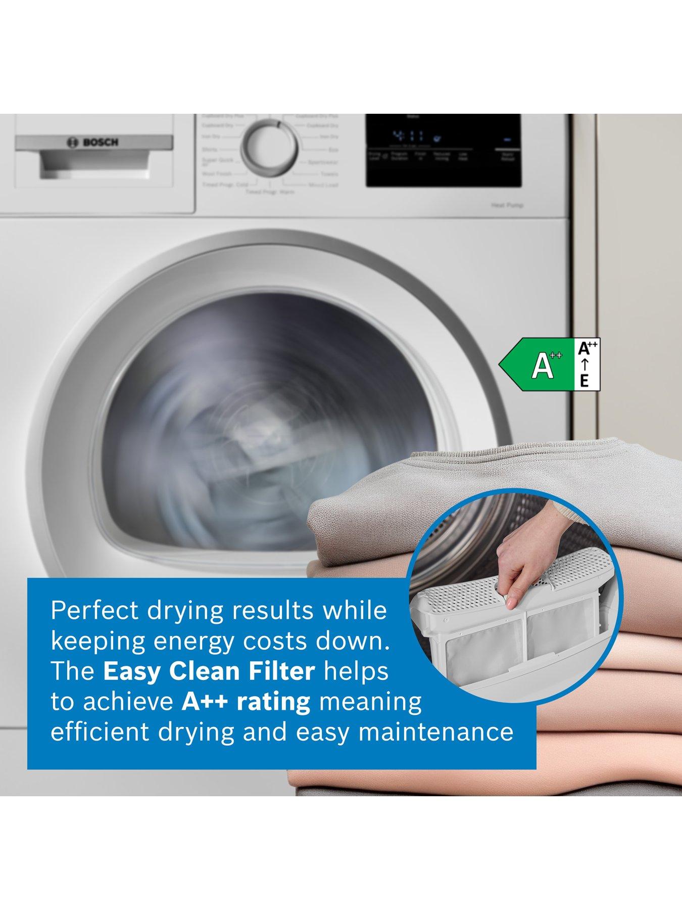 Image 3 of 8 of Bosch WTH85226GB 8kg Load Heat Pump Tumble Dryer - White - A++ Rated