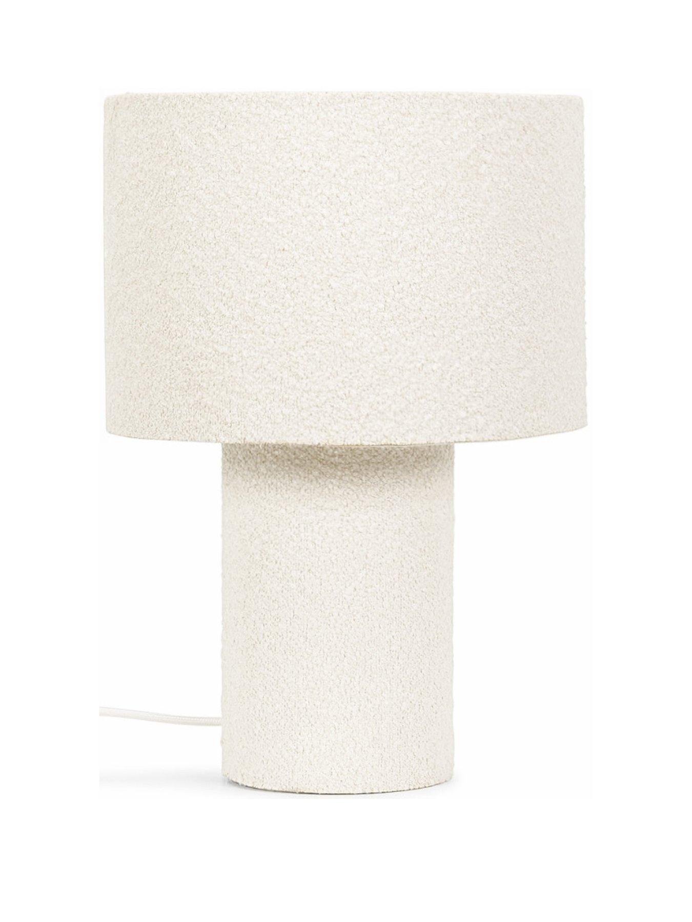 Image 2 of 5 of ValueLights Ash Natural Boucle Table Lamp
