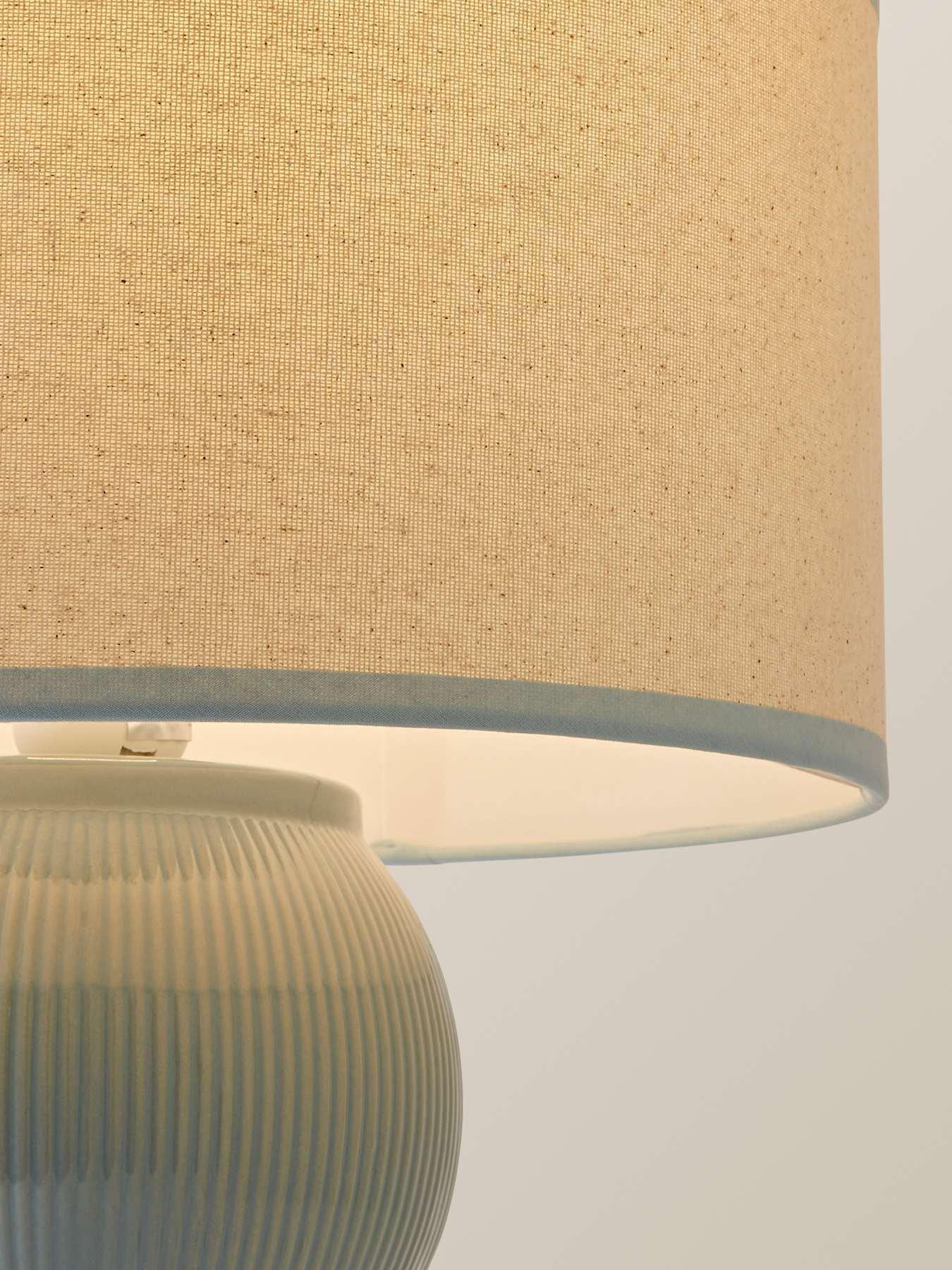 Image 3 of 6 of ValueLights Gemma Stacked Ribbed Green Glazed Table Lamp