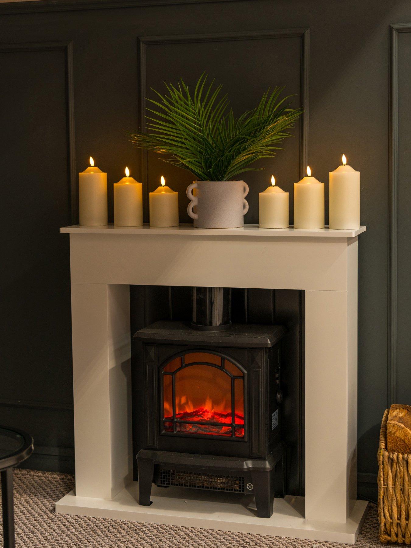 Image 1 of 7 of ValueLights Set Of 6 Led Flickering Candles With Remote Control