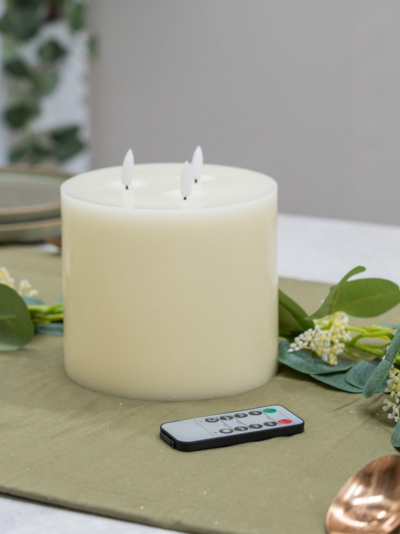 Image 3 of 7 of ValueLights Set Of 2 Led 3 Wick Flickering Candle With Remote Control