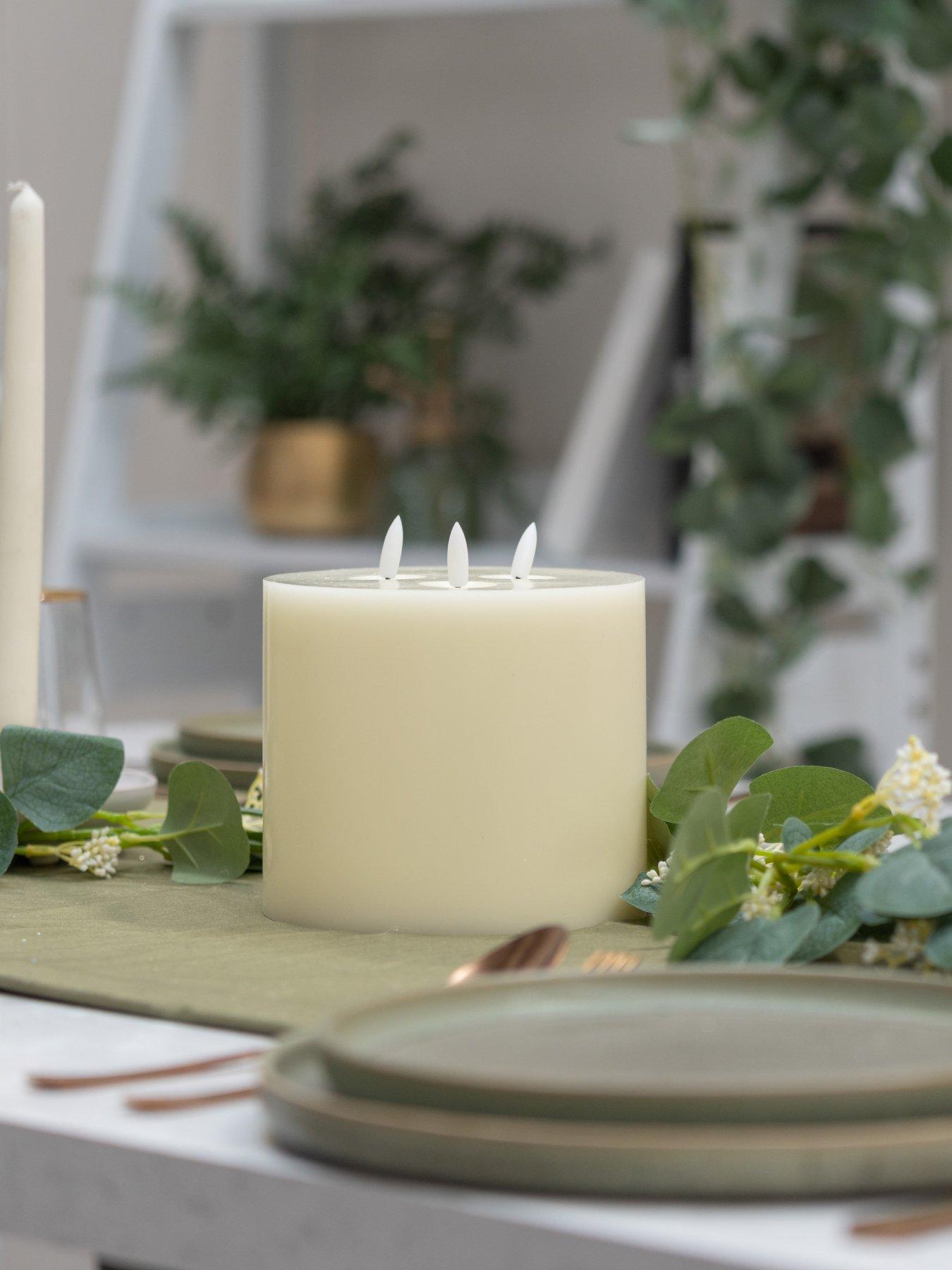 Image 5 of 7 of ValueLights Set Of 2 Led 3 Wick Flickering Candle With Remote Control