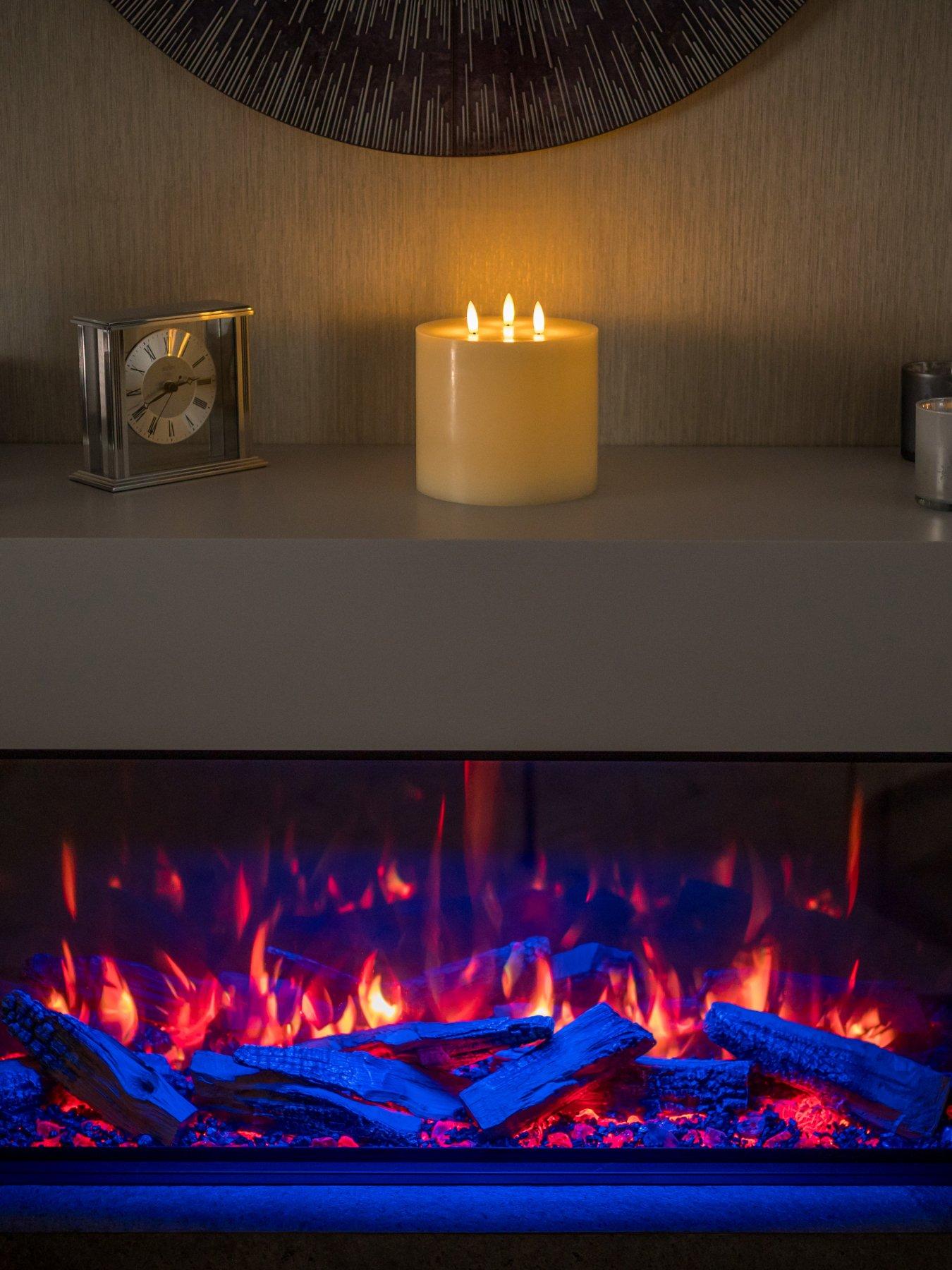 Image 6 of 7 of ValueLights Set Of 2 Led 3 Wick Flickering Candle With Remote Control
