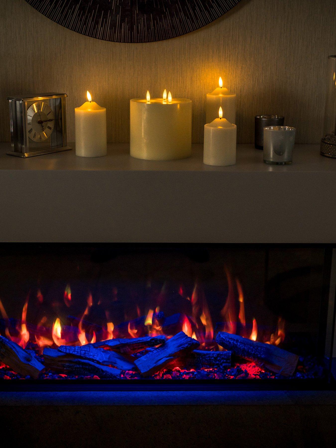 Image 7 of 7 of ValueLights Set Of 2 Led 3 Wick Flickering Candle With Remote Control