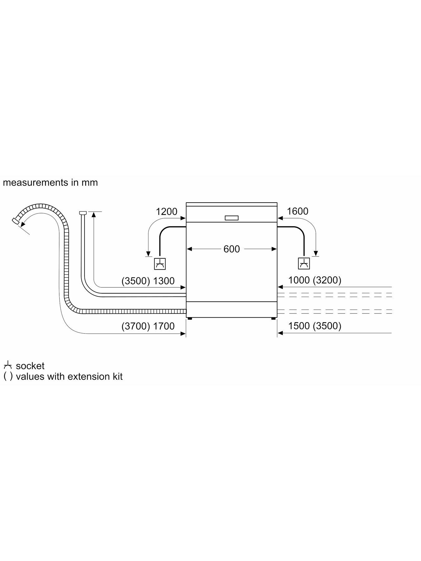 Image 7 of 7 of Bosch SMS4EMW06G, 60cm Dishwasher, Efficient Dry, 6 programmes, Vario Flex baskets, Vario Drawer, 5 options, 42dB, 9L, 14 place settings
