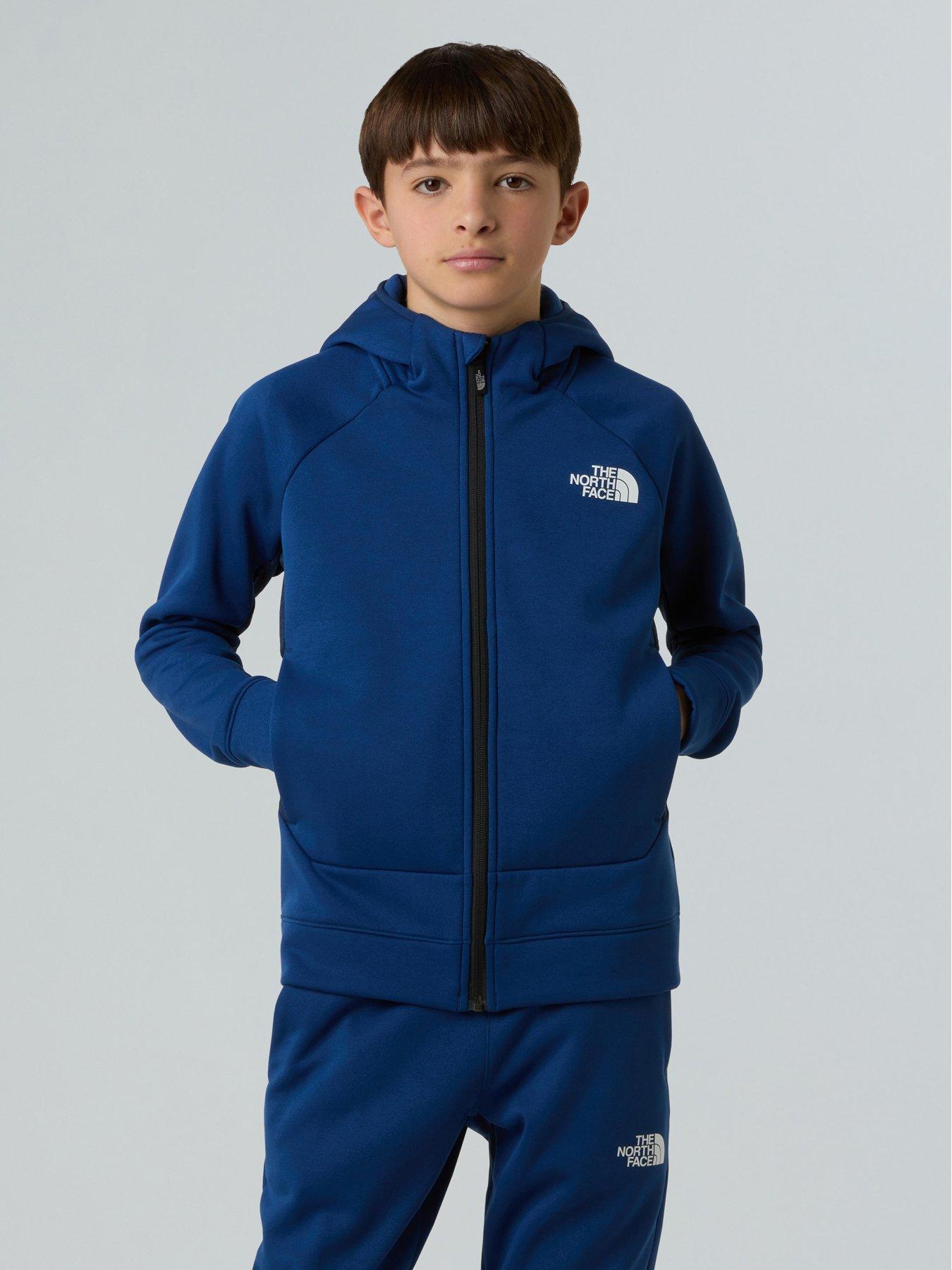 The North Face Boys Mountain Athletics Full Zip Hoodie, Blue, Size Xs=6 Years