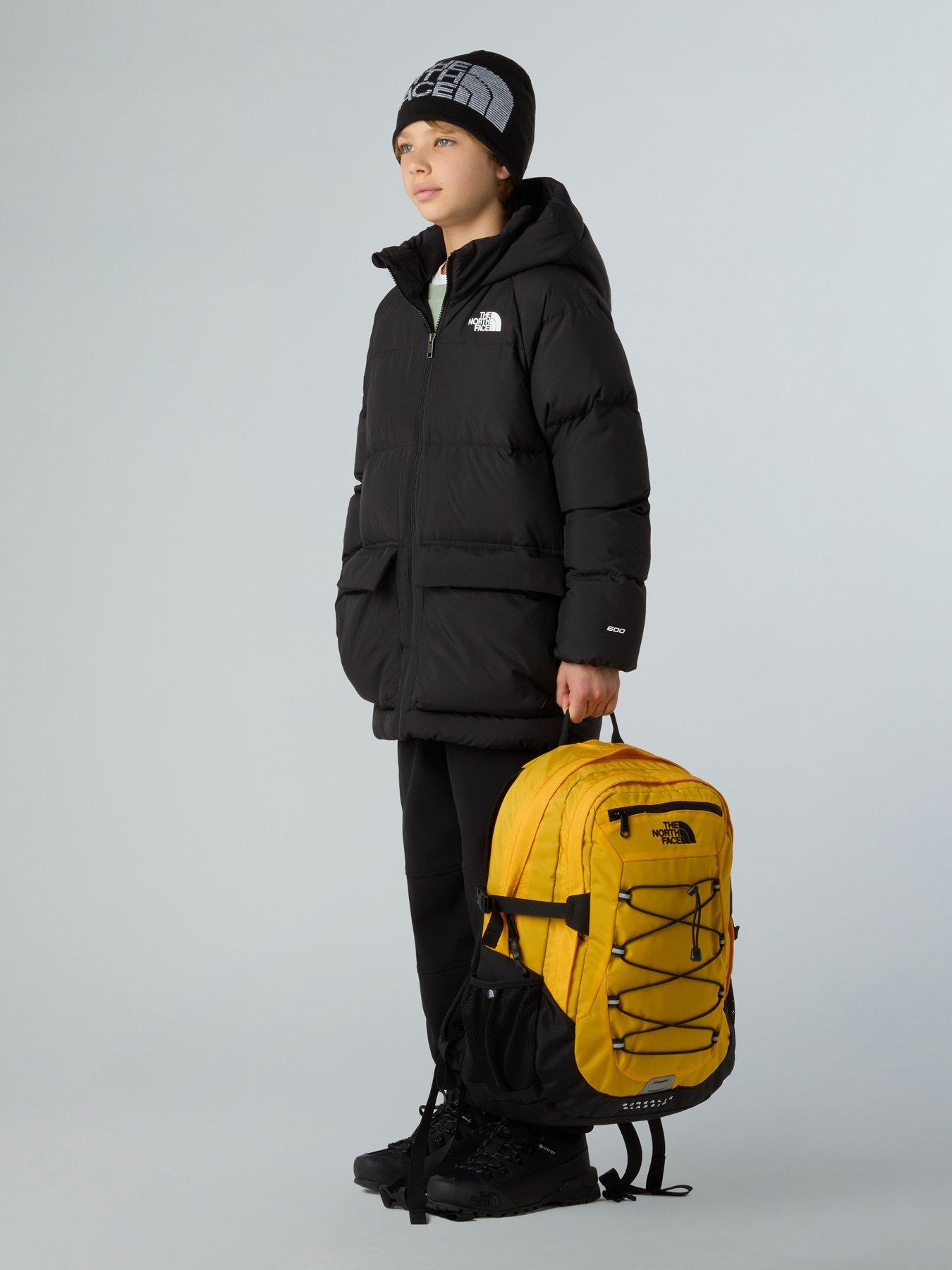 The North Face Teen Down Fleece Lined Short Parka Jacket - Black