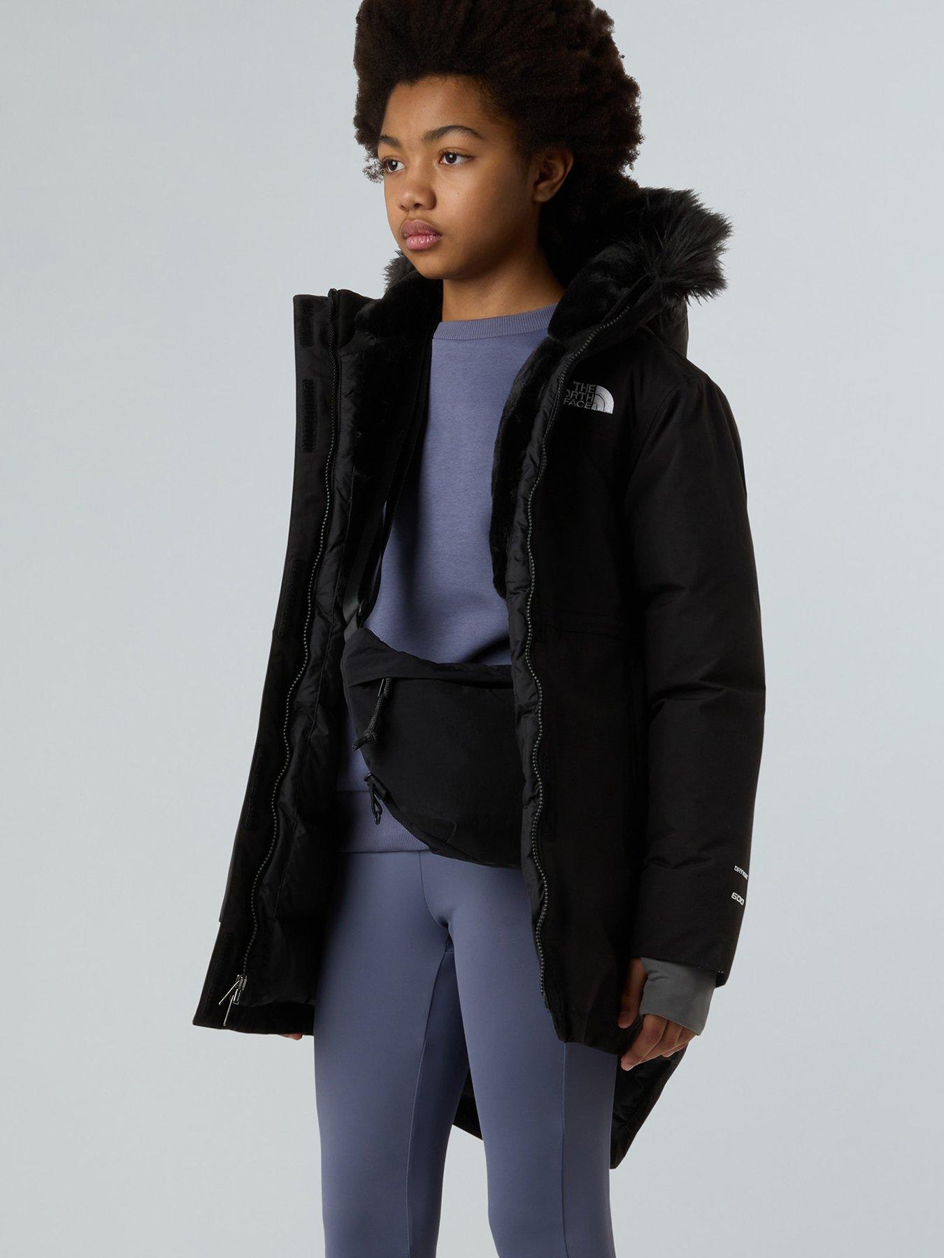 Image 3 of 5 of The North Face Girls Arctic Parka Jacket- Black