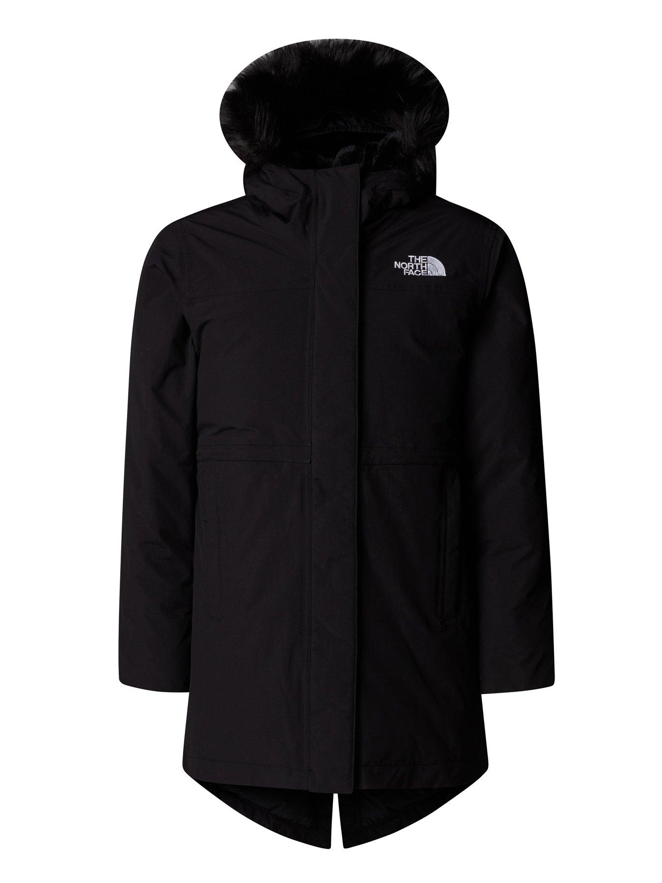 Image 4 of 5 of The North Face Girls Arctic Parka Jacket- Black