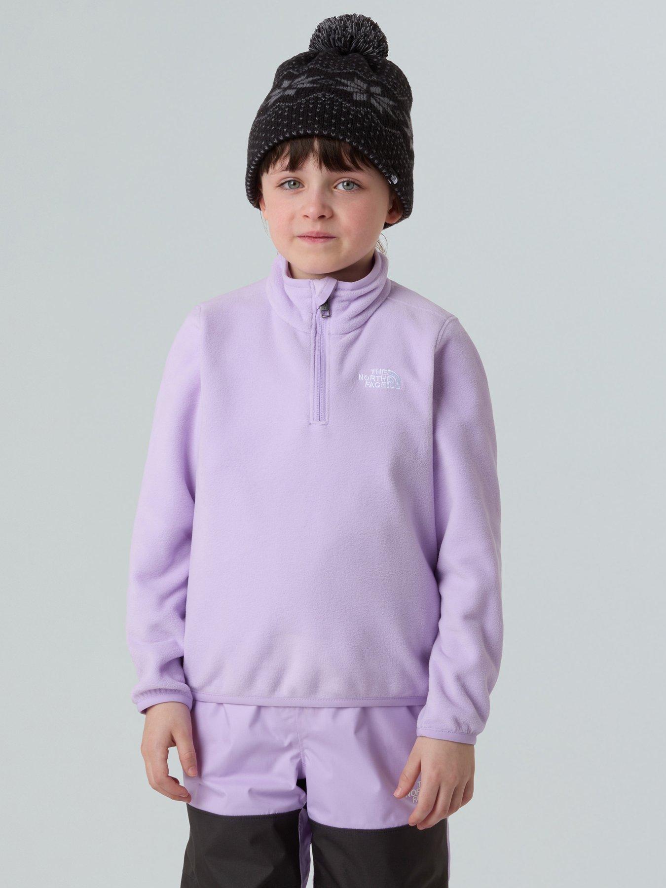 The North Face Kid Glacier 1/4 Zip Pullover - Purple