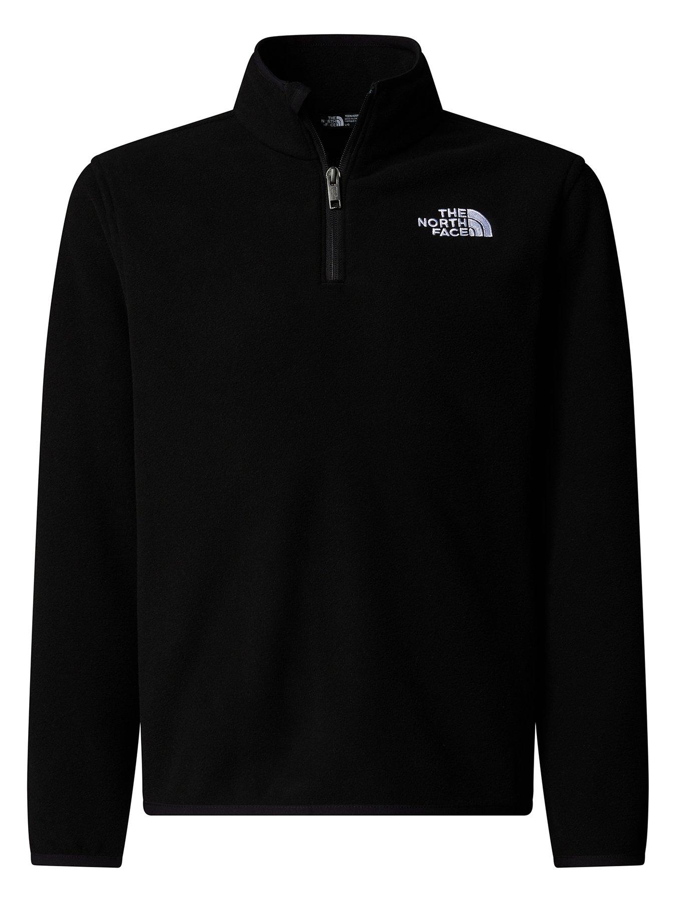 Image 2 of 5 of The North Face Teen Glacier 1/4 Zip Pullover Fleece- Black