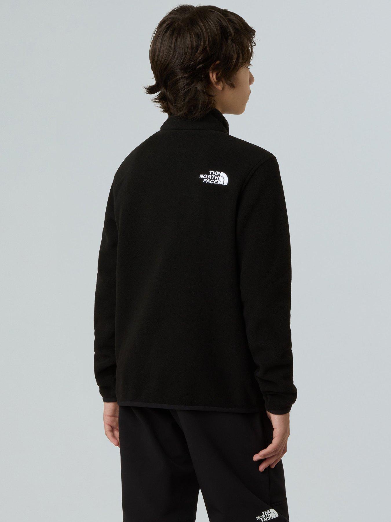 Image 4 of 5 of The North Face Teen Glacier 1/4 Zip Pullover Fleece- Black