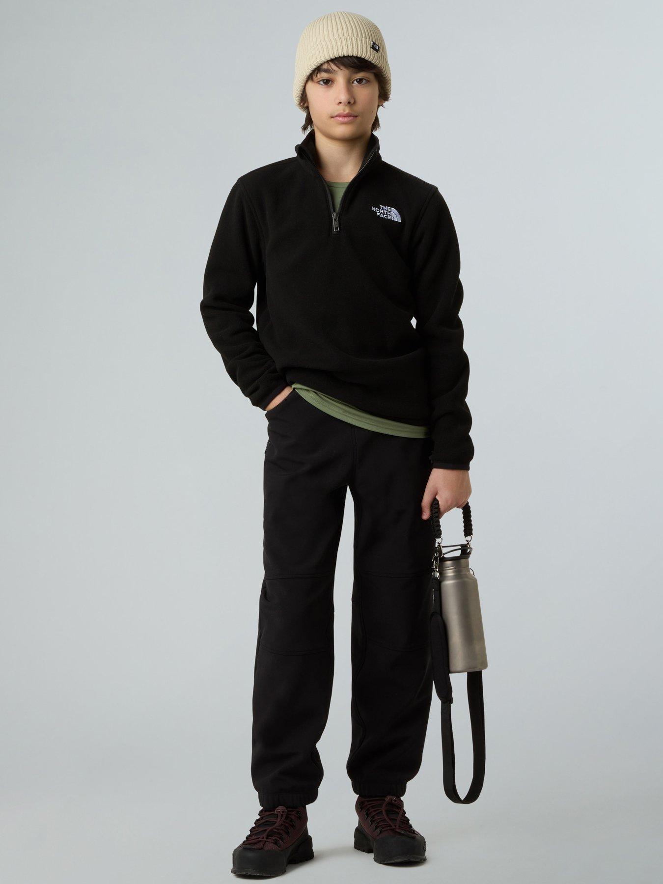 Image 5 of 5 of The North Face Teen Glacier 1/4 Zip Pullover Fleece- Black