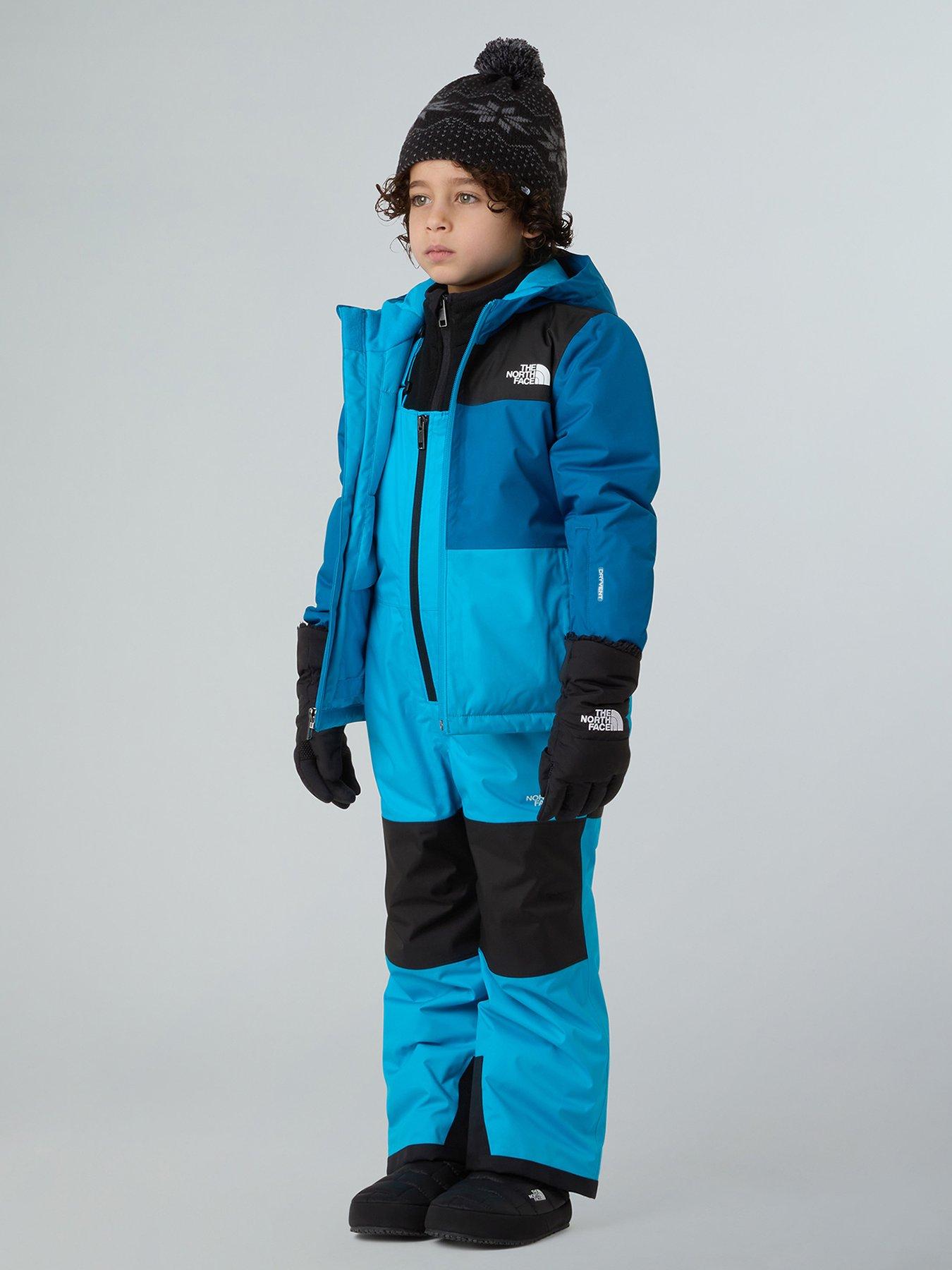 Image 2 of 3 of The North Face Kids Freedom Insulated Ski Bib Trousers- Blue