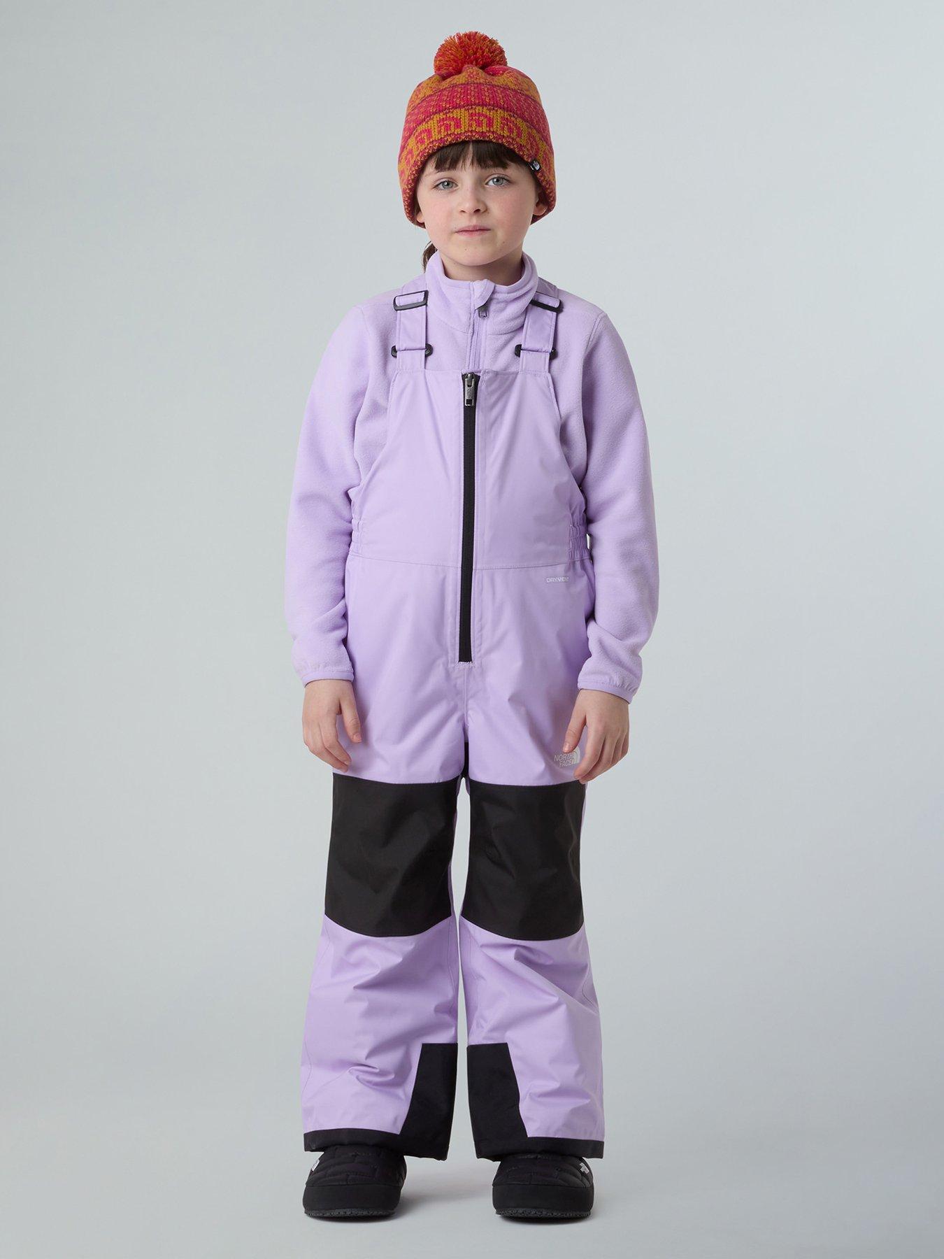 The North Face Kids Freedom Insulated Ski Bib Trousers- Purple