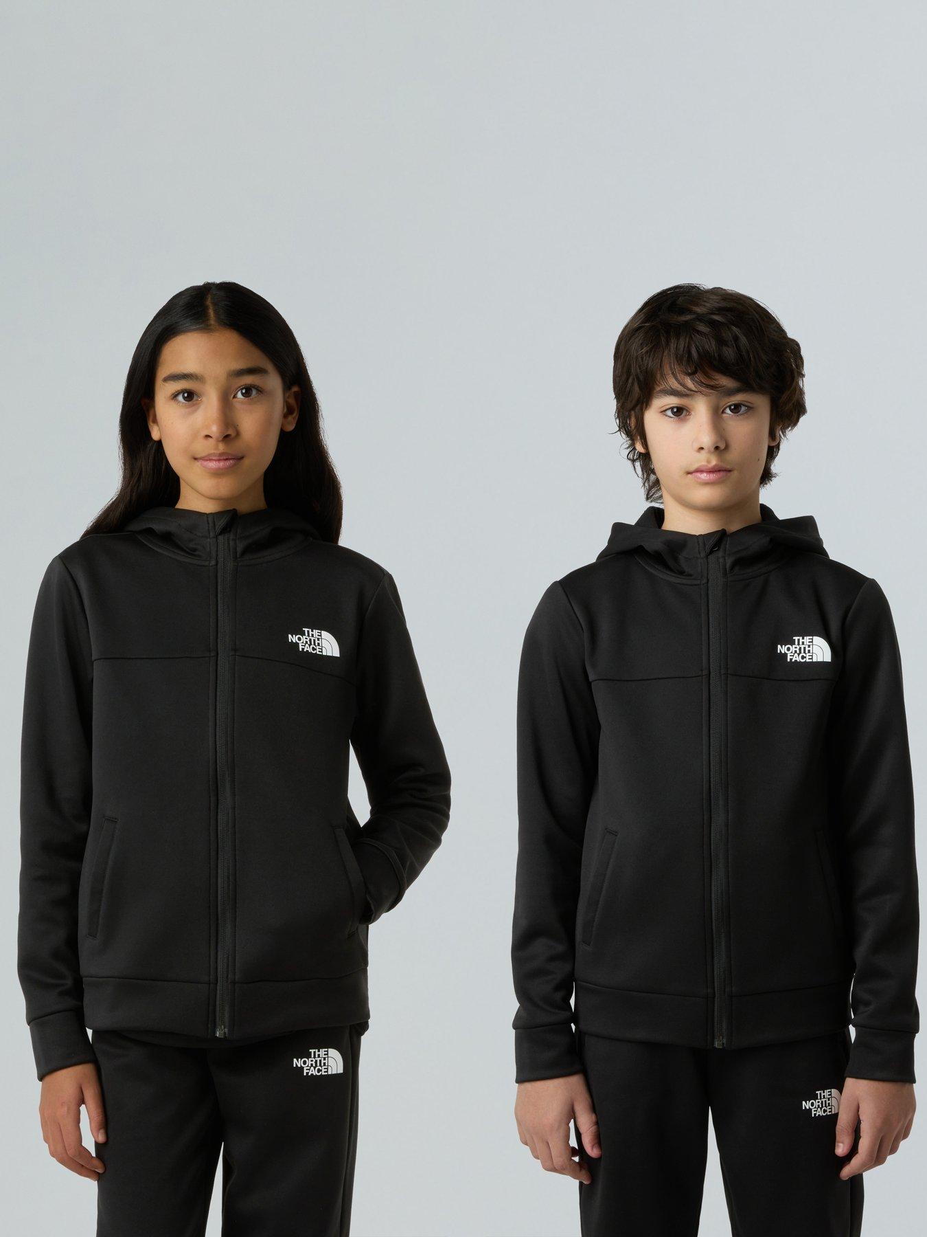 Image 1 of 4 of The North Face Teen Reaxion Full Zip Hoodie - Black