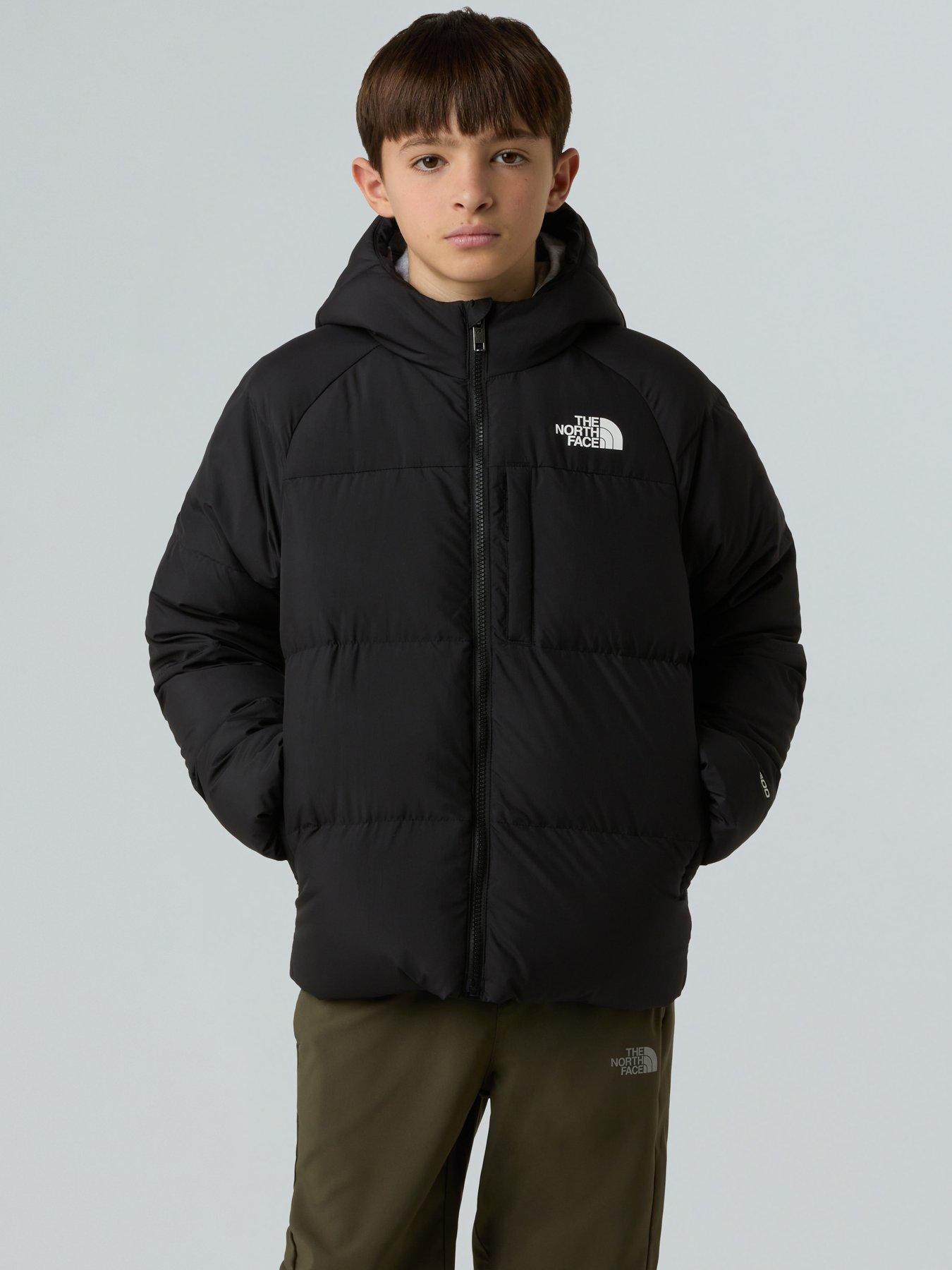 The North Face Boys Down Hooded Jacket - Black