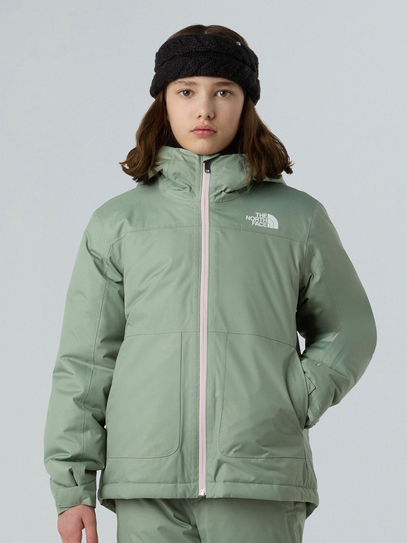 The North Face Girls Freedom Insulated Ski Jacket, Green, Size L=12 Years