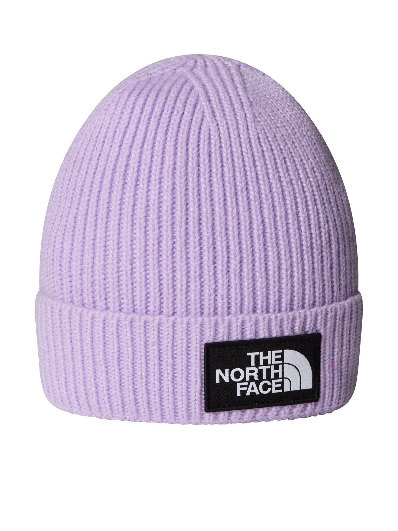The North Face Kids Logo Box Cuffed Beanie, Purple