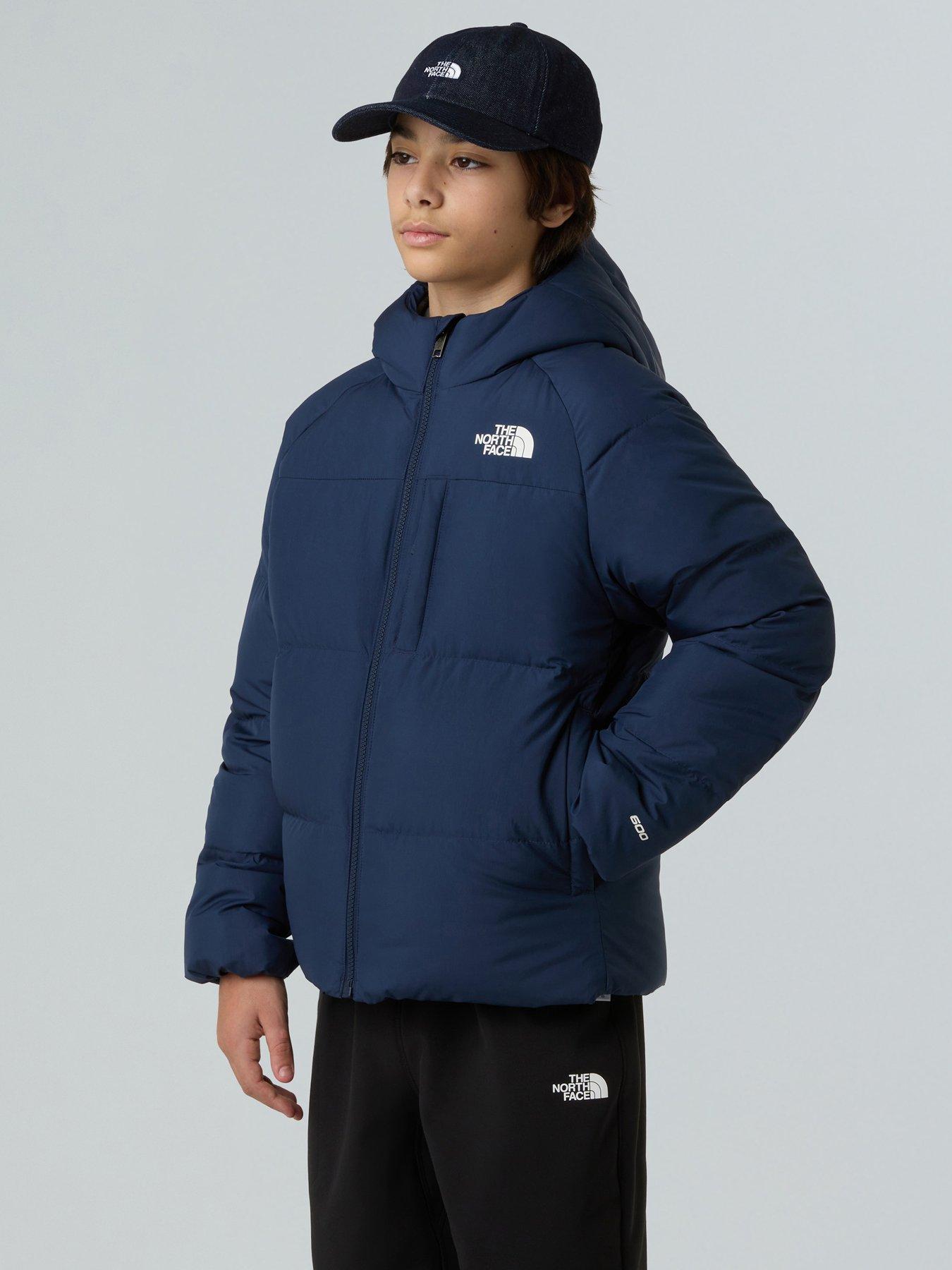 The North Face Boys Down Hooded Jacket, Navy, Size Xs=6 Years
