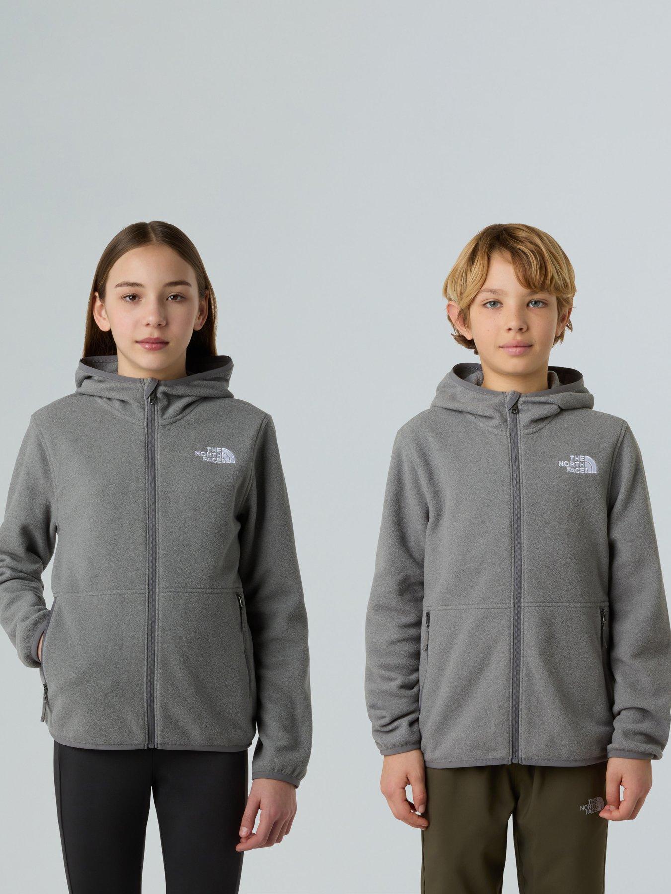 The North Face Teen Glacier Full Zip Hoodie - Grey