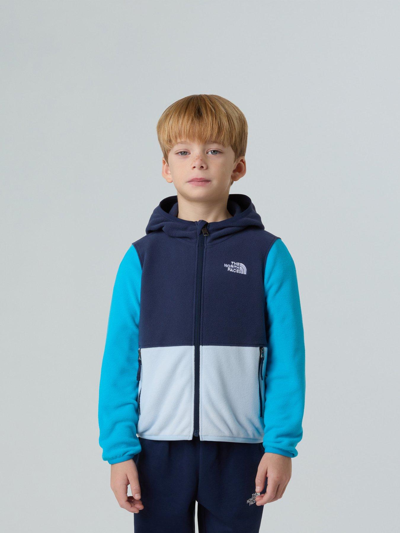 The North Face: Kid Glacier Full Zip Hoodie - Blue