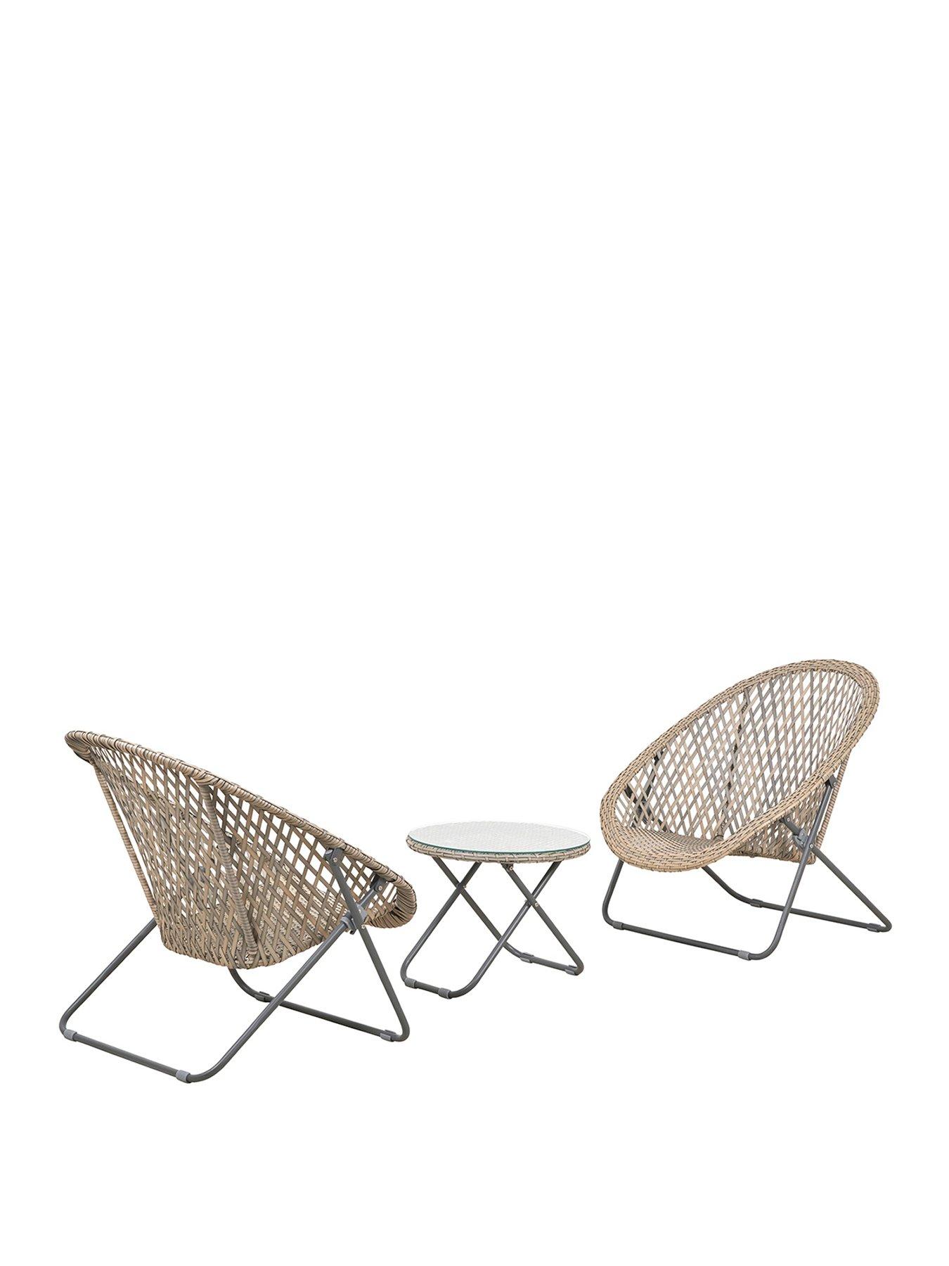 Image 3 of 7 of Pacific Lifestyle Tobs Outdoor Grey Foldable Loungers Set