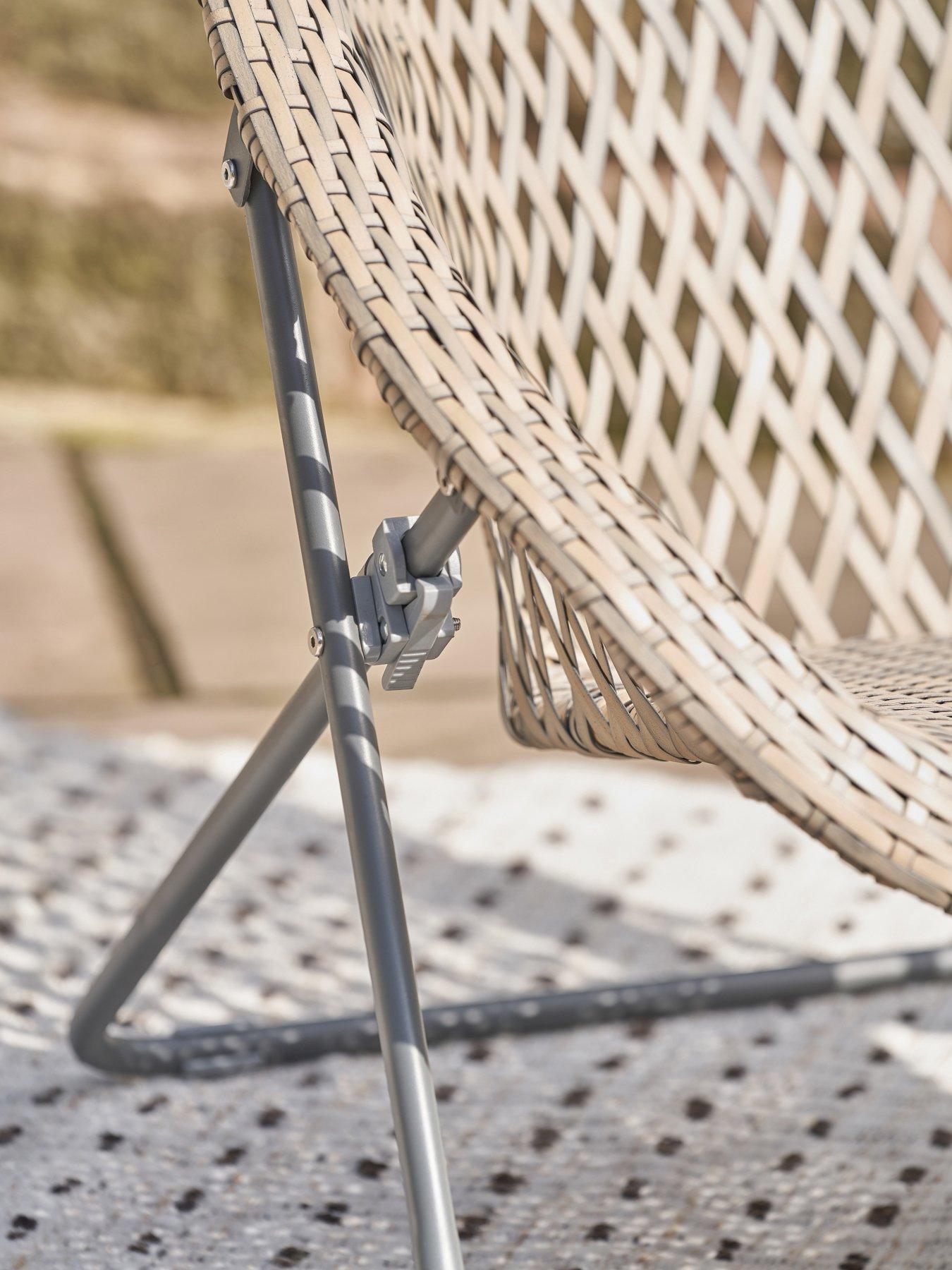 Image 7 of 7 of Pacific Lifestyle Tobs Outdoor Grey Foldable Loungers Set