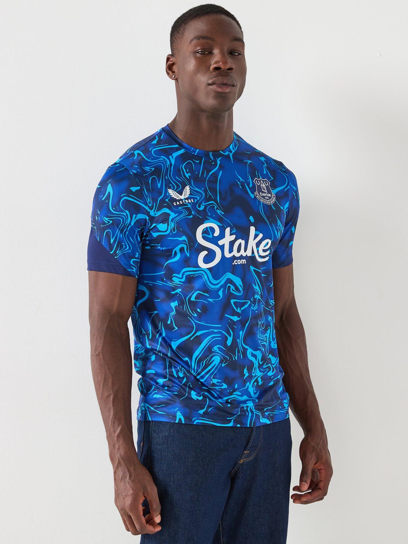 Castore Everton Mens 25/26 Home Pre Match Shirt -blue