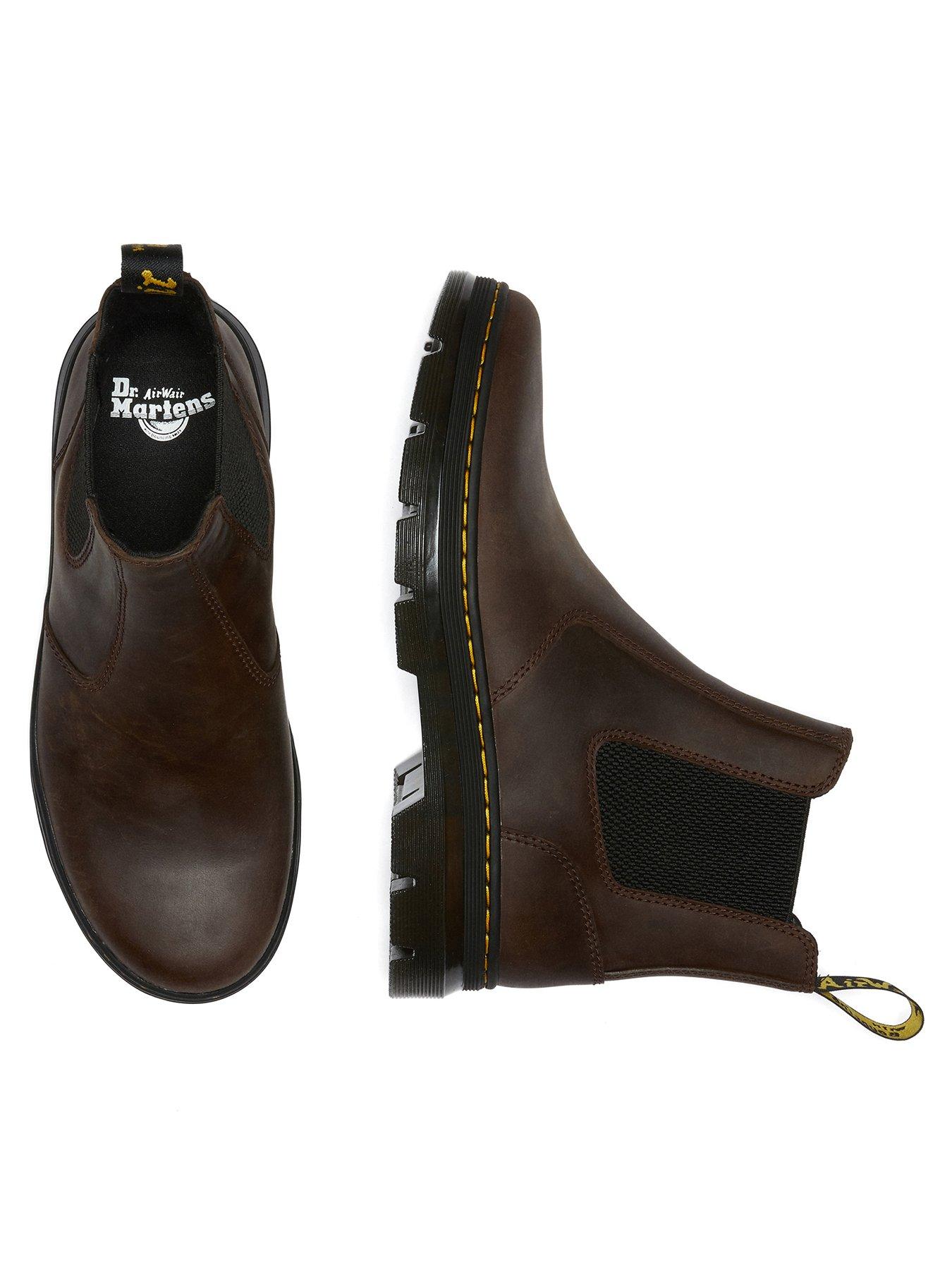 Image 3 of 7 of Dr Martens Dr Embury Crazy Horse Chelsea Boot - Dark Brown