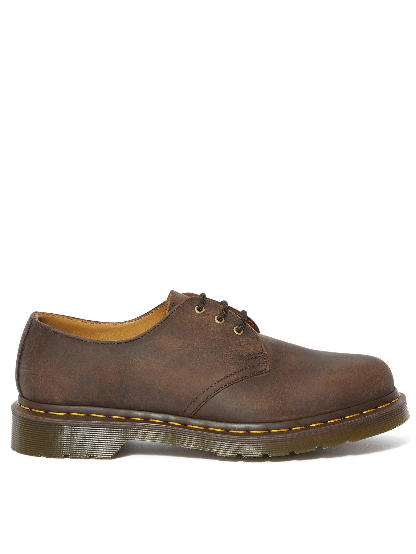 Dr Martens 1461 Crazy Horse Leather Oxford Shoes - Brown