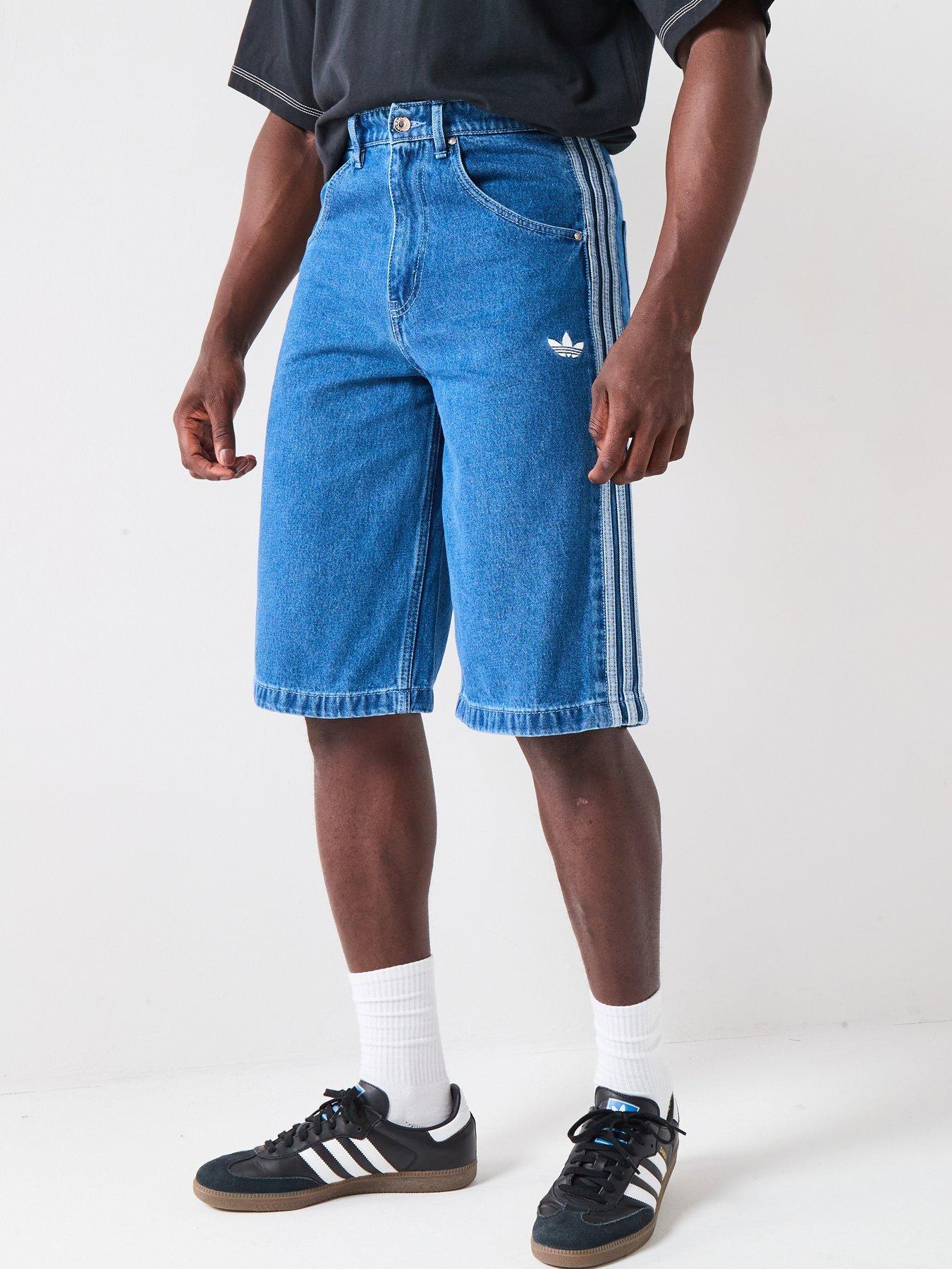 adidas Originals Mens Firebird Adicolor Denim Shorts - Denim
