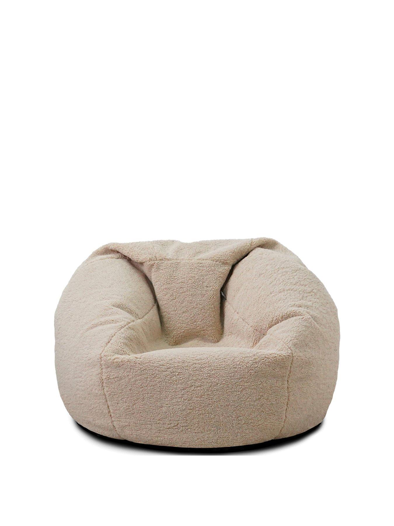 Image 2 of 6 of rucomfy Teddy Fleece Kids Slouchbag Beanbag