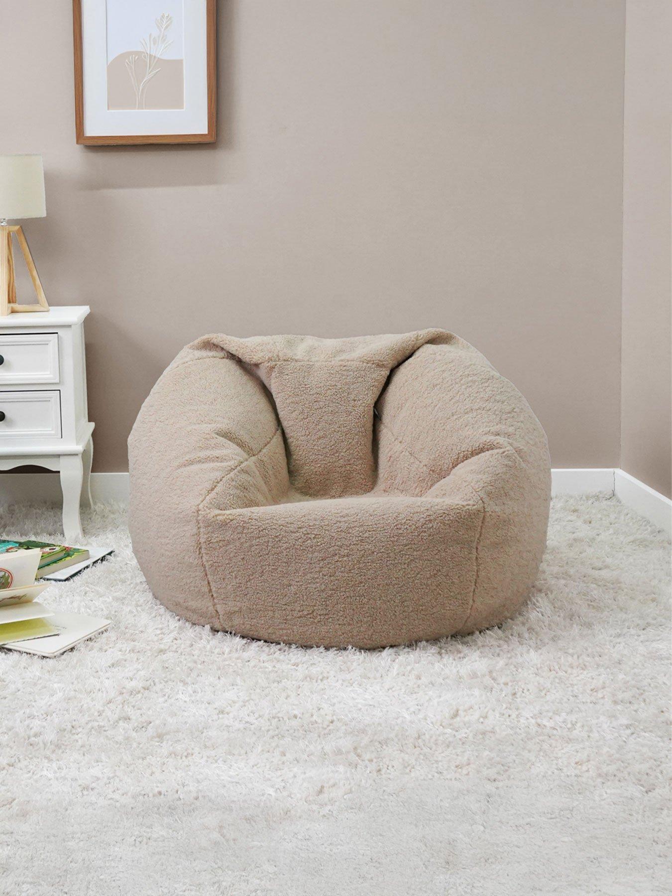 Image 4 of 6 of rucomfy Teddy Fleece Kids Slouchbag Beanbag